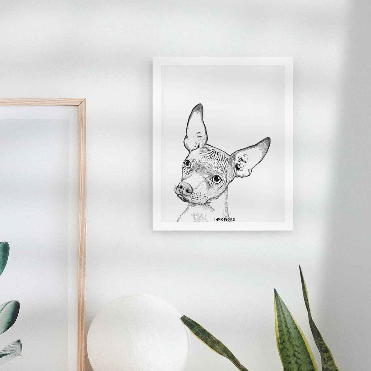 Kahlo the Xoloitzcuintli Art Print