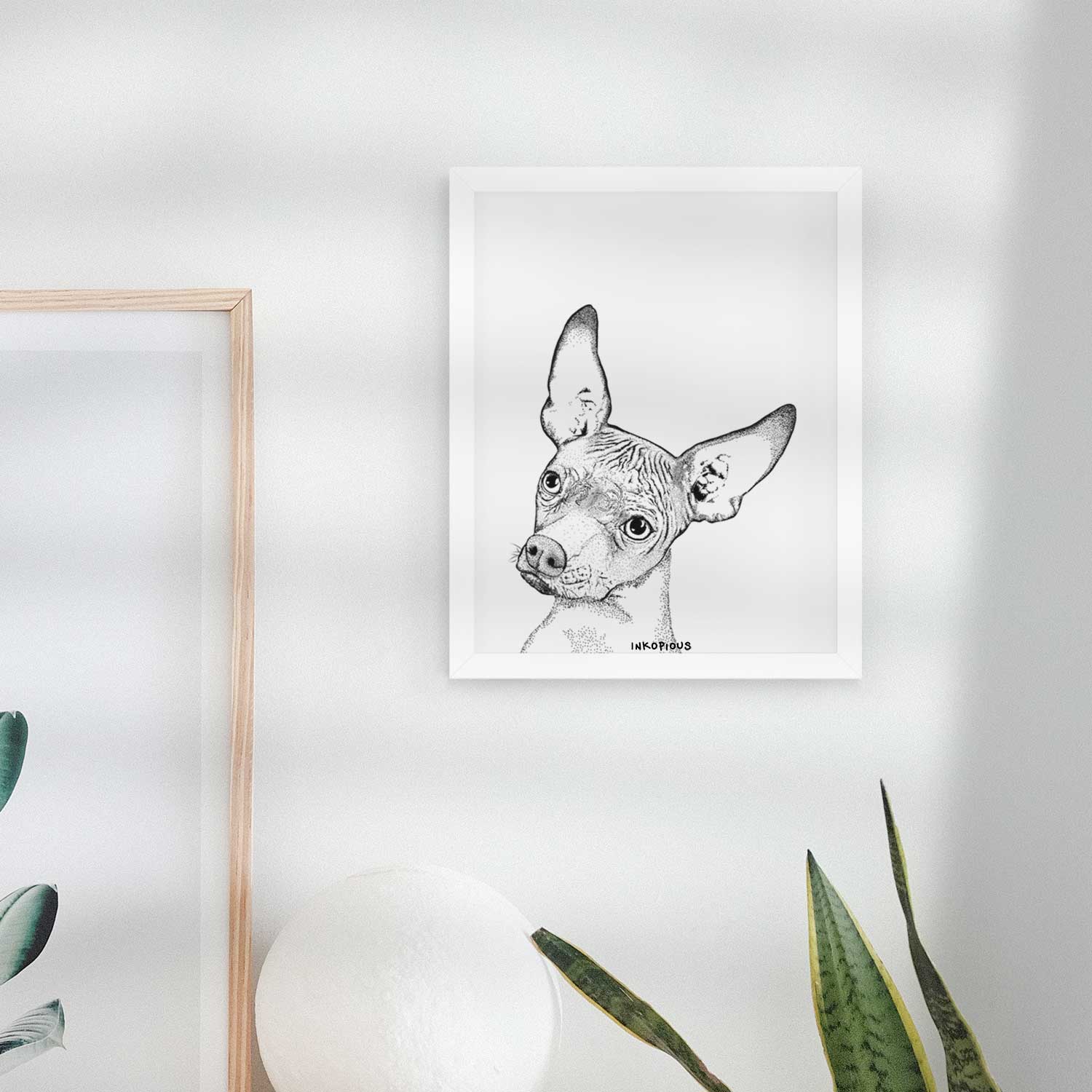Kahlo the Xoloitzcuintli Art Print