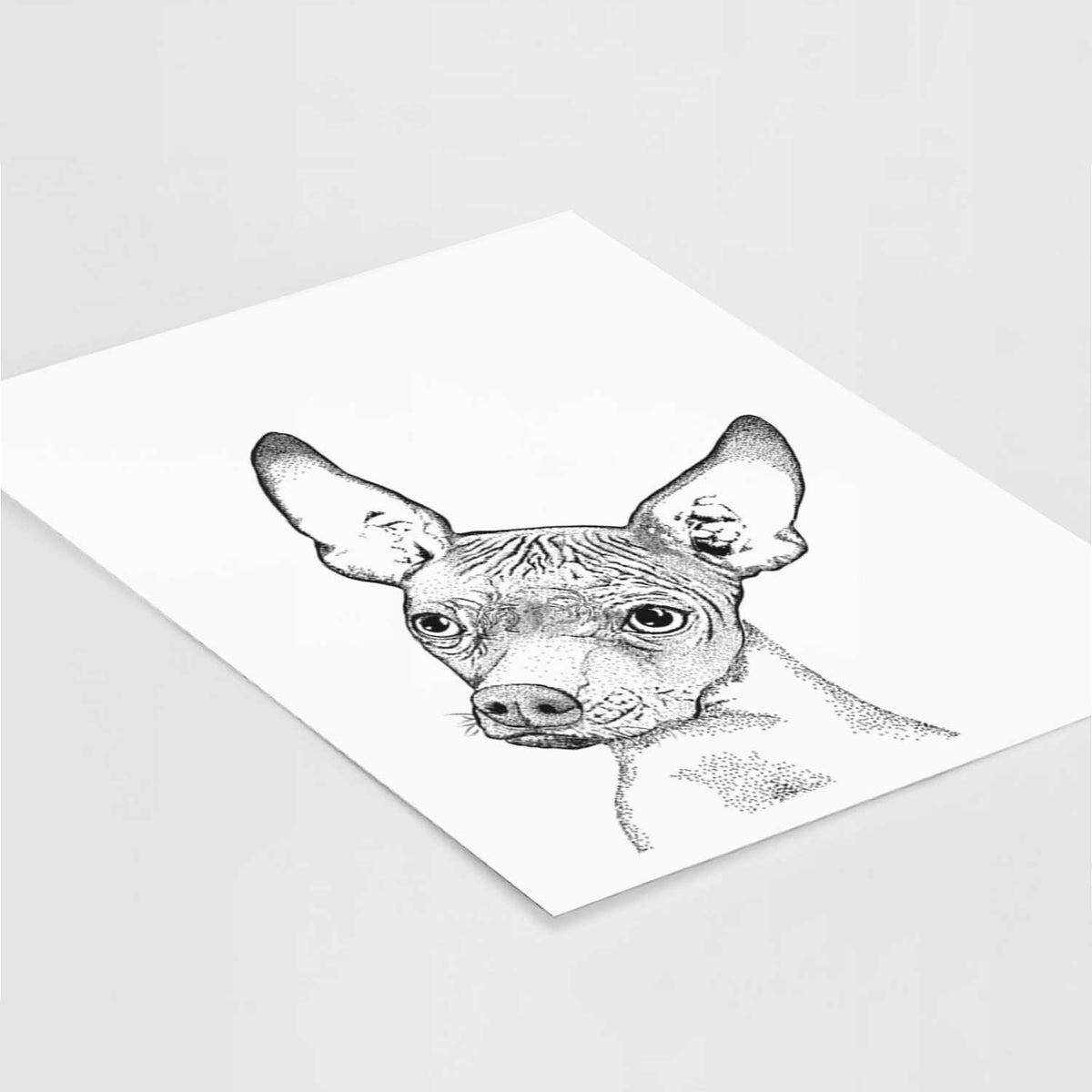 Kahlo the Xoloitzcuintli Art Print