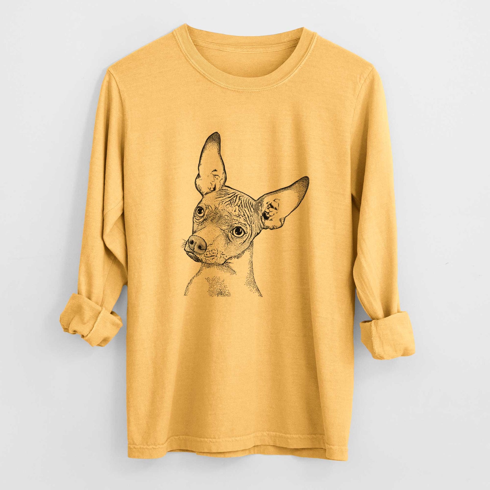 Bare Kahlo the Xoloitzcuintli - Heavyweight 100% Cotton Long Sleeve