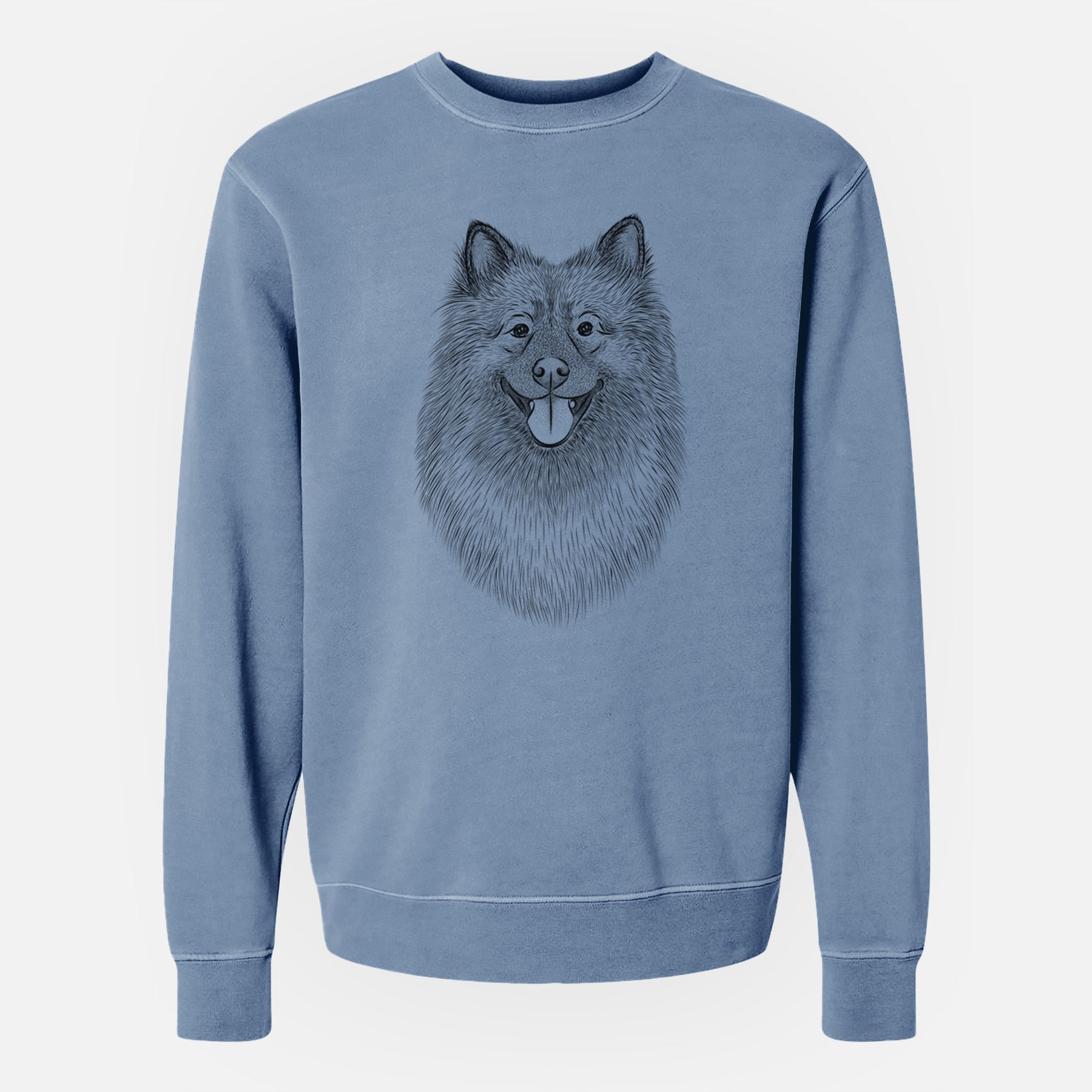 Bare Kai the Keeshond - Unisex Pigment Dyed Crew Sweatshirt