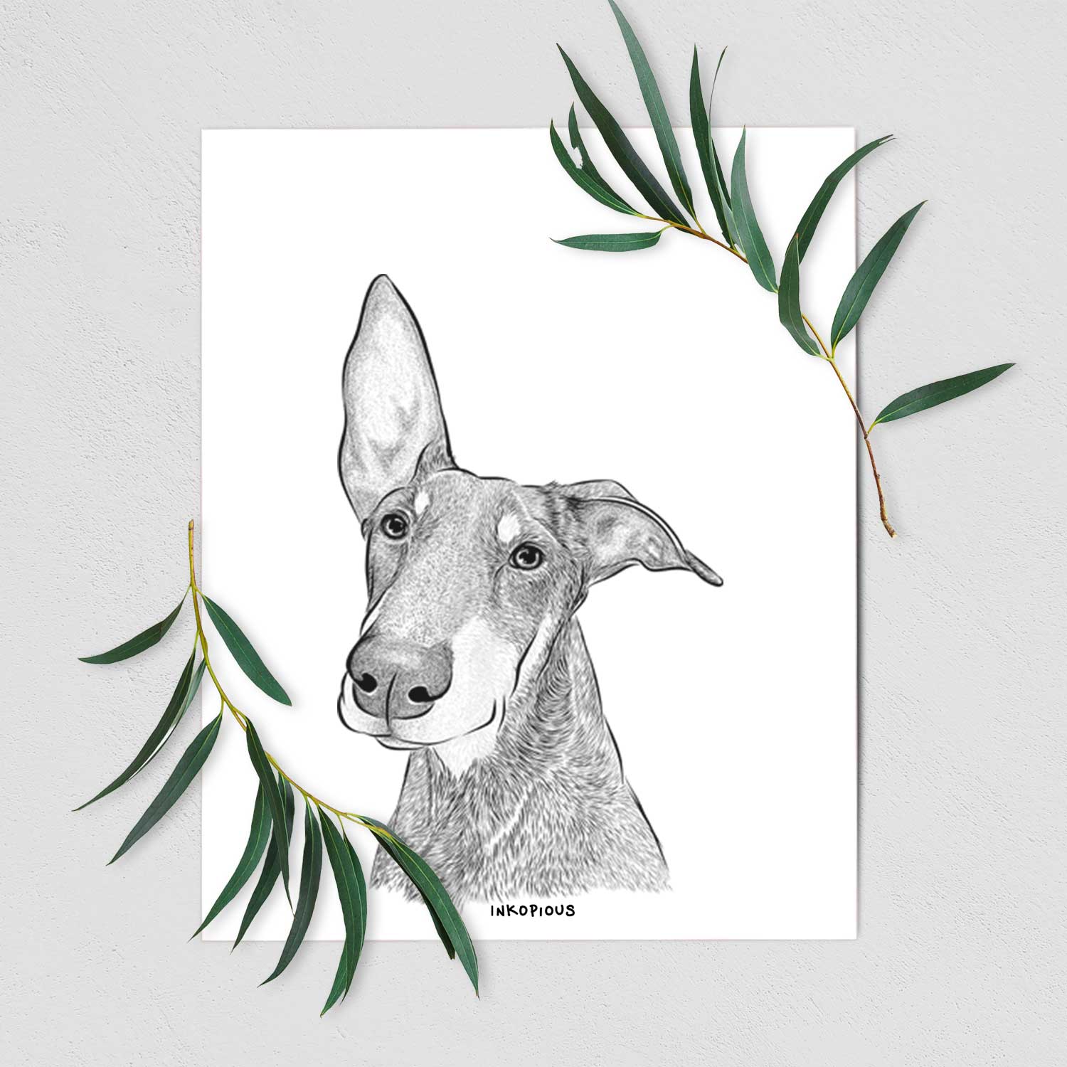 Kain the Doberman Pinscher Art Print