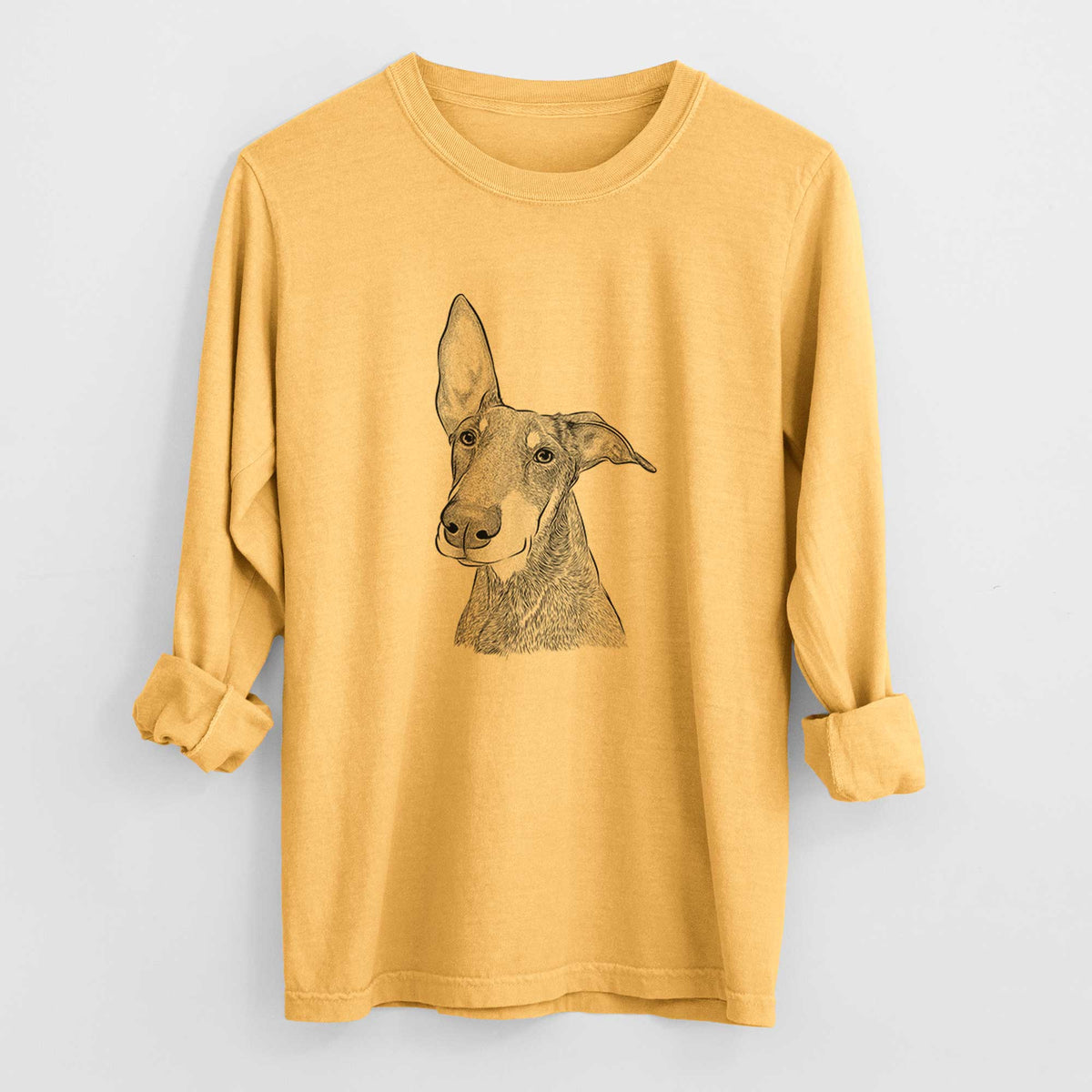 Bare Kain the Doberman Pinscher - Heavyweight 100% Cotton Long Sleeve