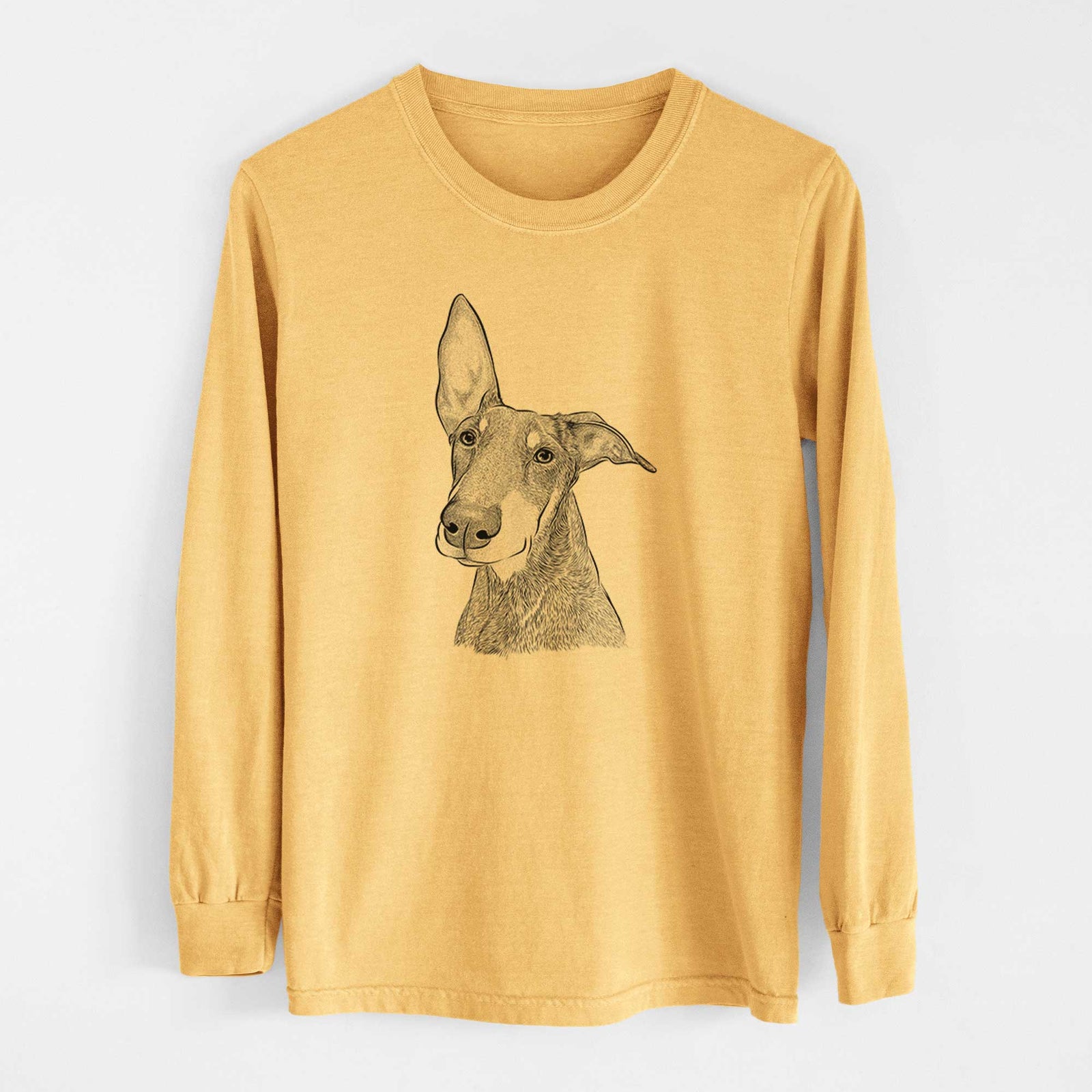 Bare Kain the Doberman Pinscher - Heavyweight 100% Cotton Long Sleeve