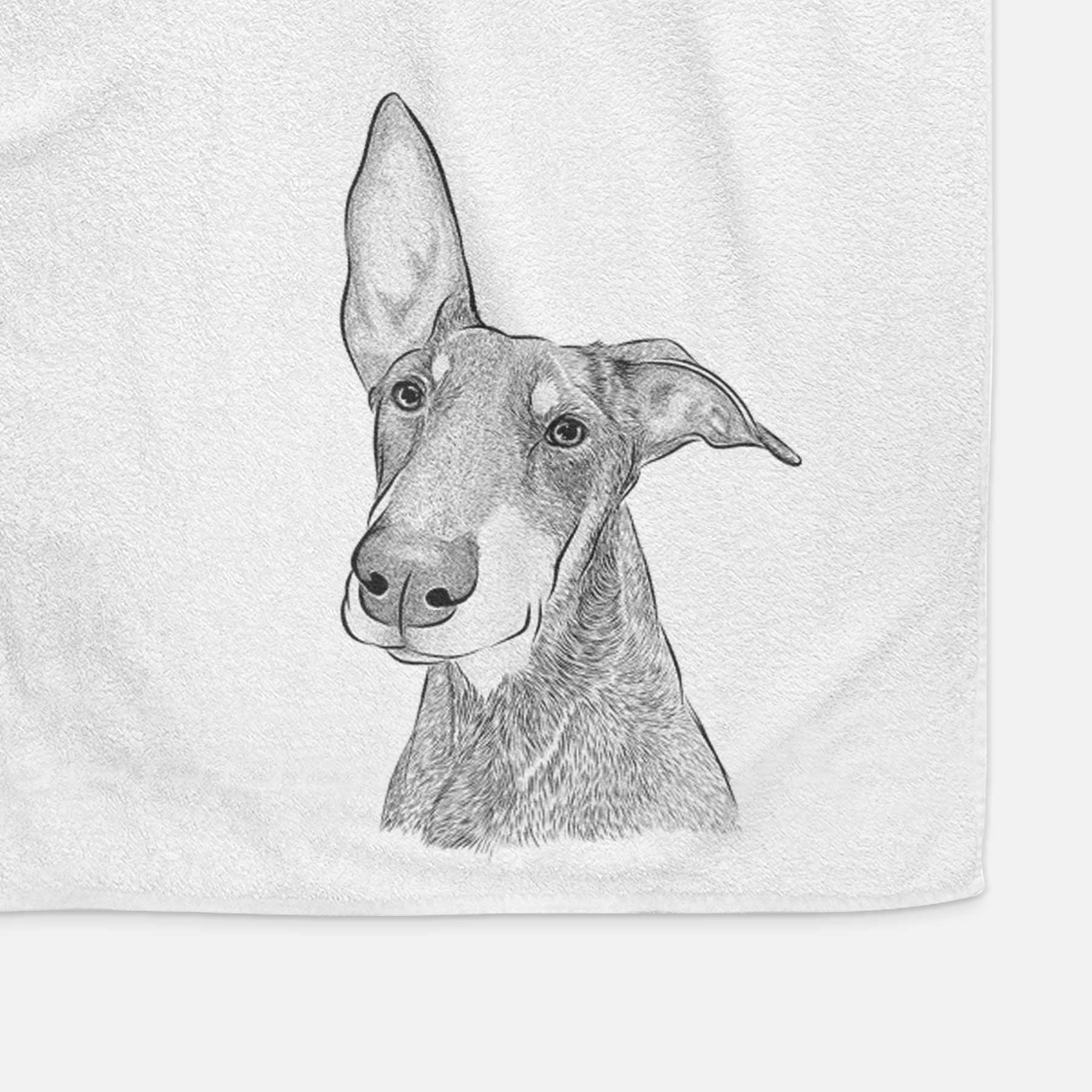 Kain the Doberman Pinscher Decorative Hand Towel