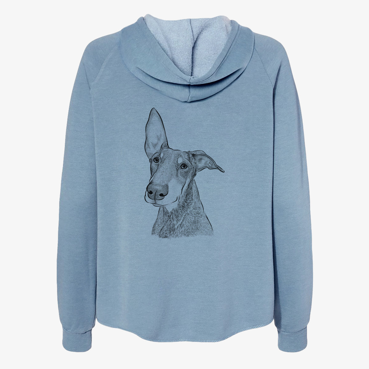 Kain the Doberman Pinscher - Women's Cali Wave Zip-Up Sweatshirt
