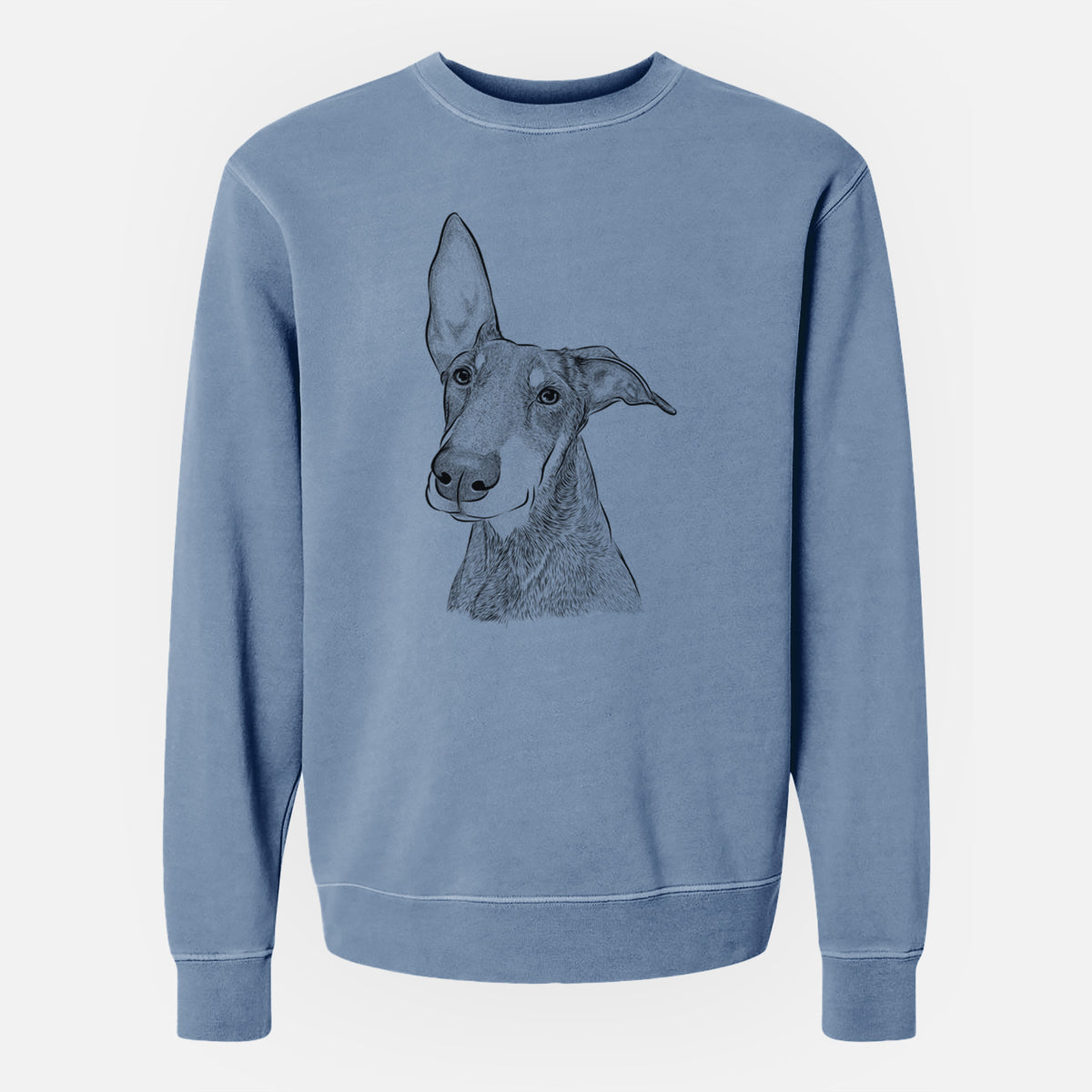 Bare Kain the Doberman Pinscher - Unisex Pigment Dyed Crew Sweatshirt