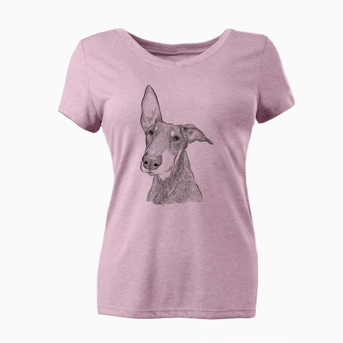 Bare Kain the Doberman Pinscher - Women's V-neck Shirt