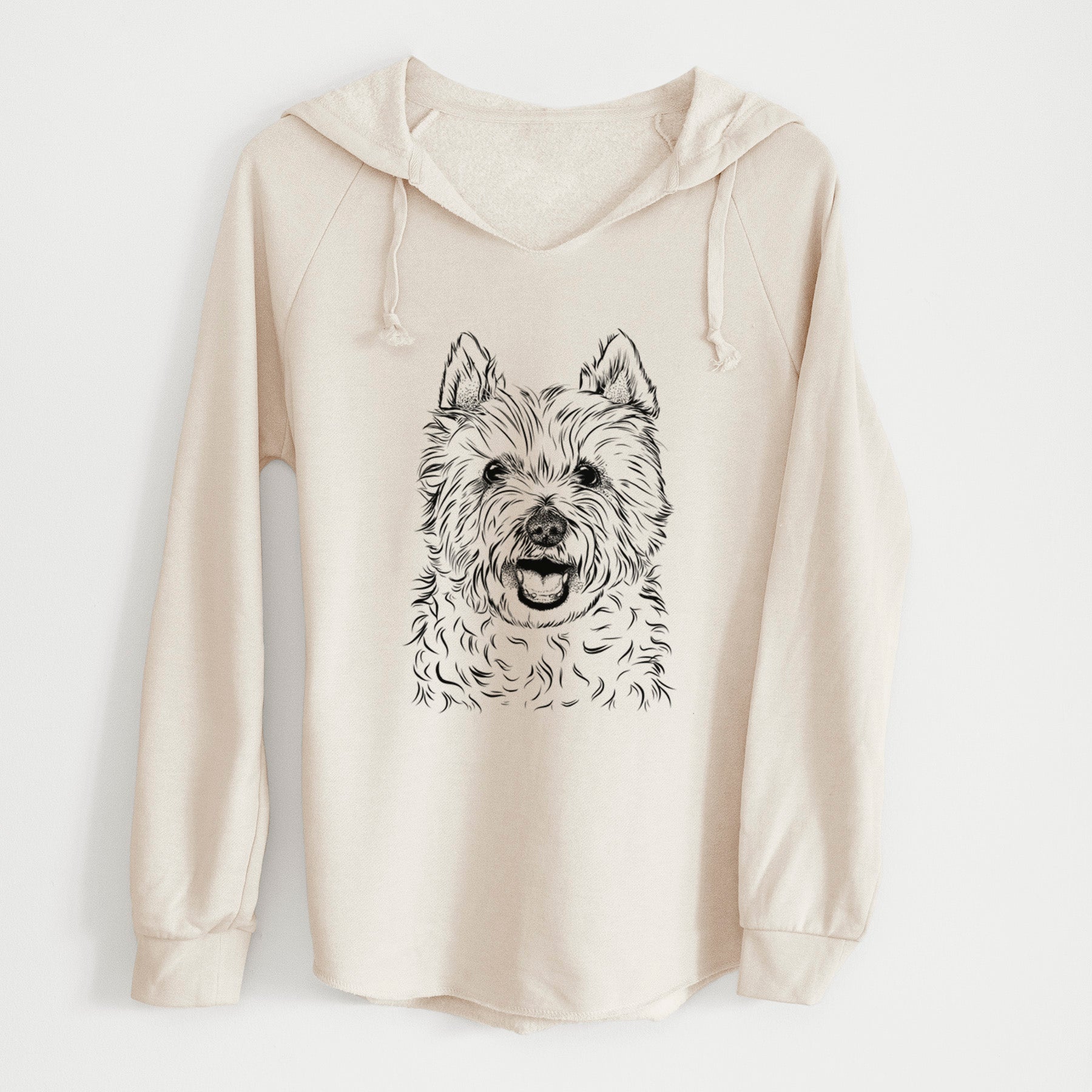 Bare Kami the West Highland Terrier - Cali Wave Hooded Sweatshirt