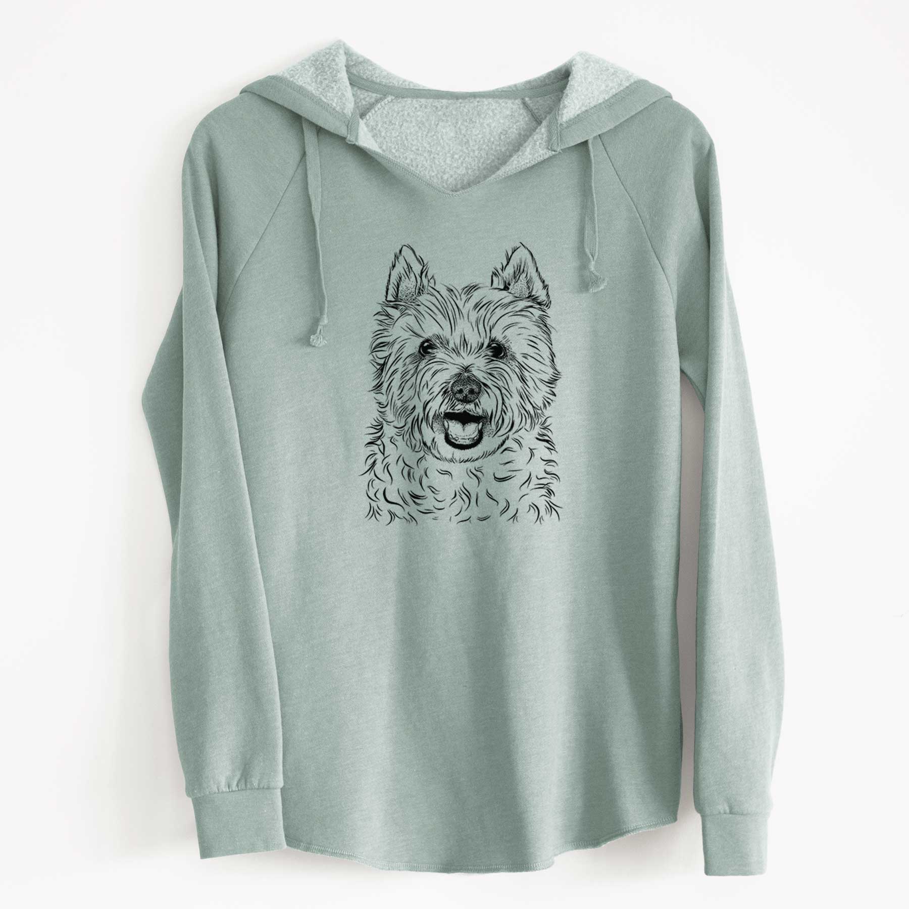 Bare Kami the West Highland Terrier - Cali Wave Hooded Sweatshirt