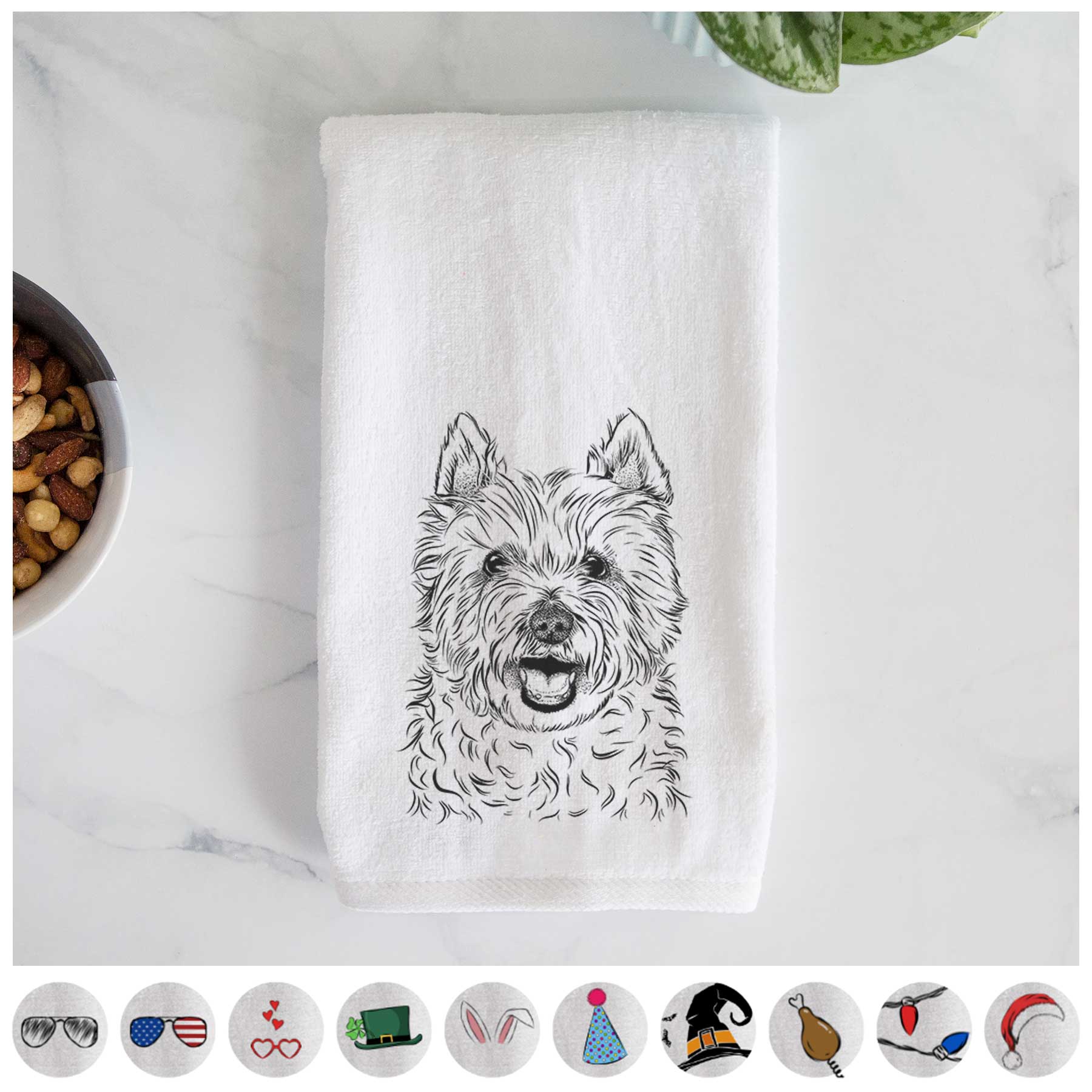 Kami the West Highland Terrier Decorative Hand Towel