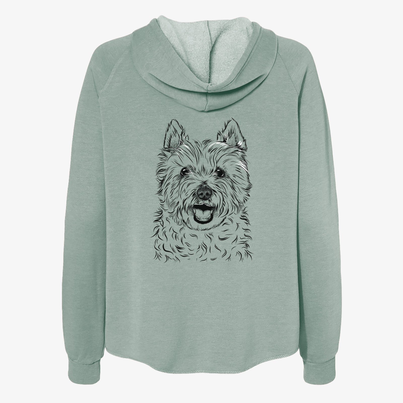 Kami the West Highland Terrier - Women's Cali Wave Zip-Up Sweatshirt