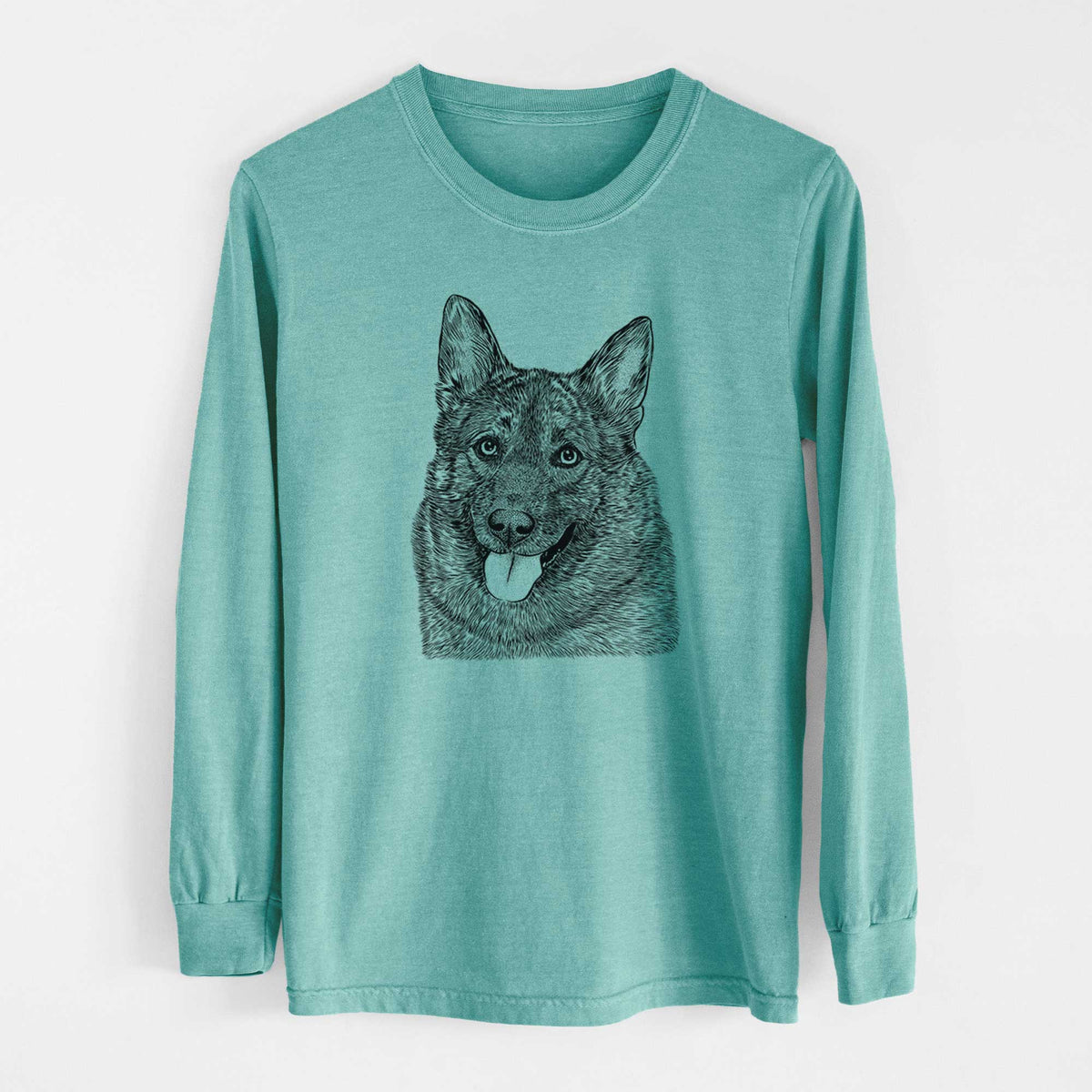 Bare Kasia the Norwegian Elkhound - Heavyweight 100% Cotton Long Sleeve