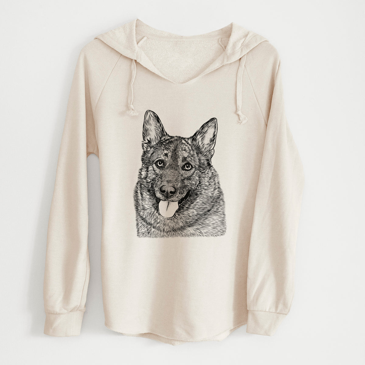 Bare Kasia the Norwegian Elkhound - Cali Wave Hooded Sweatshirt