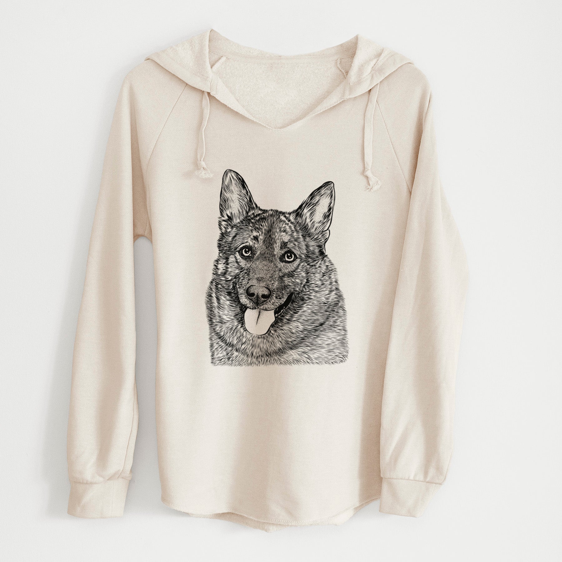 Bare Kasia the Norwegian Elkhound - Cali Wave Hooded Sweatshirt