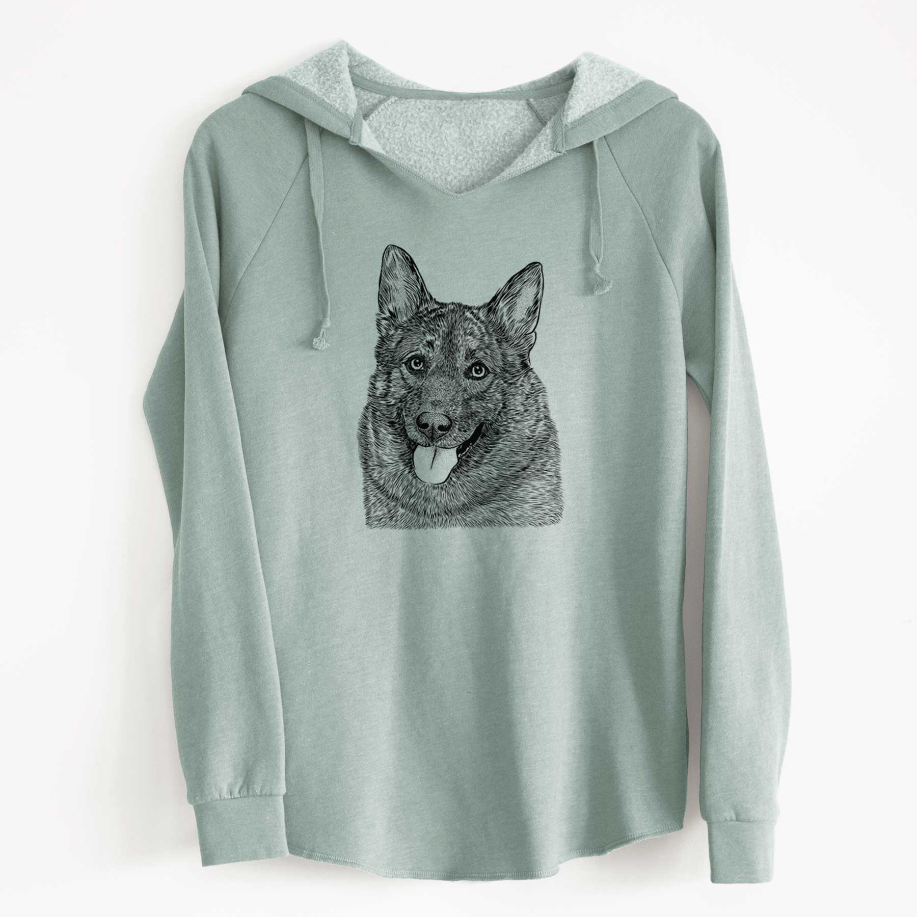 Bare Kasia the Norwegian Elkhound - Cali Wave Hooded Sweatshirt