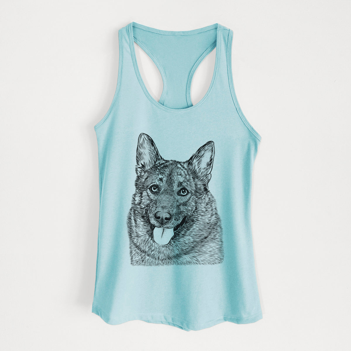 Kasia the Norwegian Elkhound - Women's Racerback Tanktop