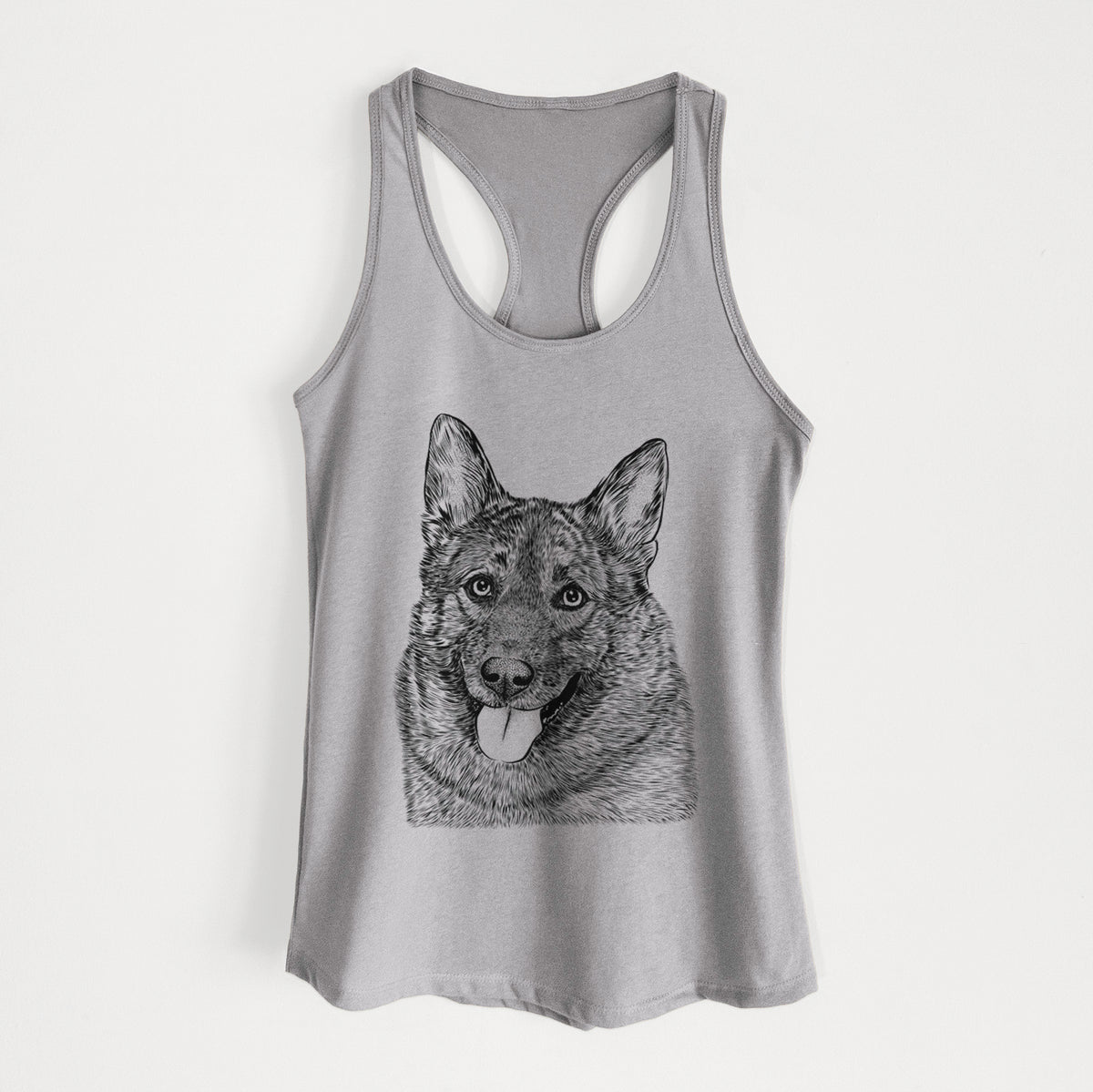 Kasia the Norwegian Elkhound - Women&#39;s Racerback Tanktop