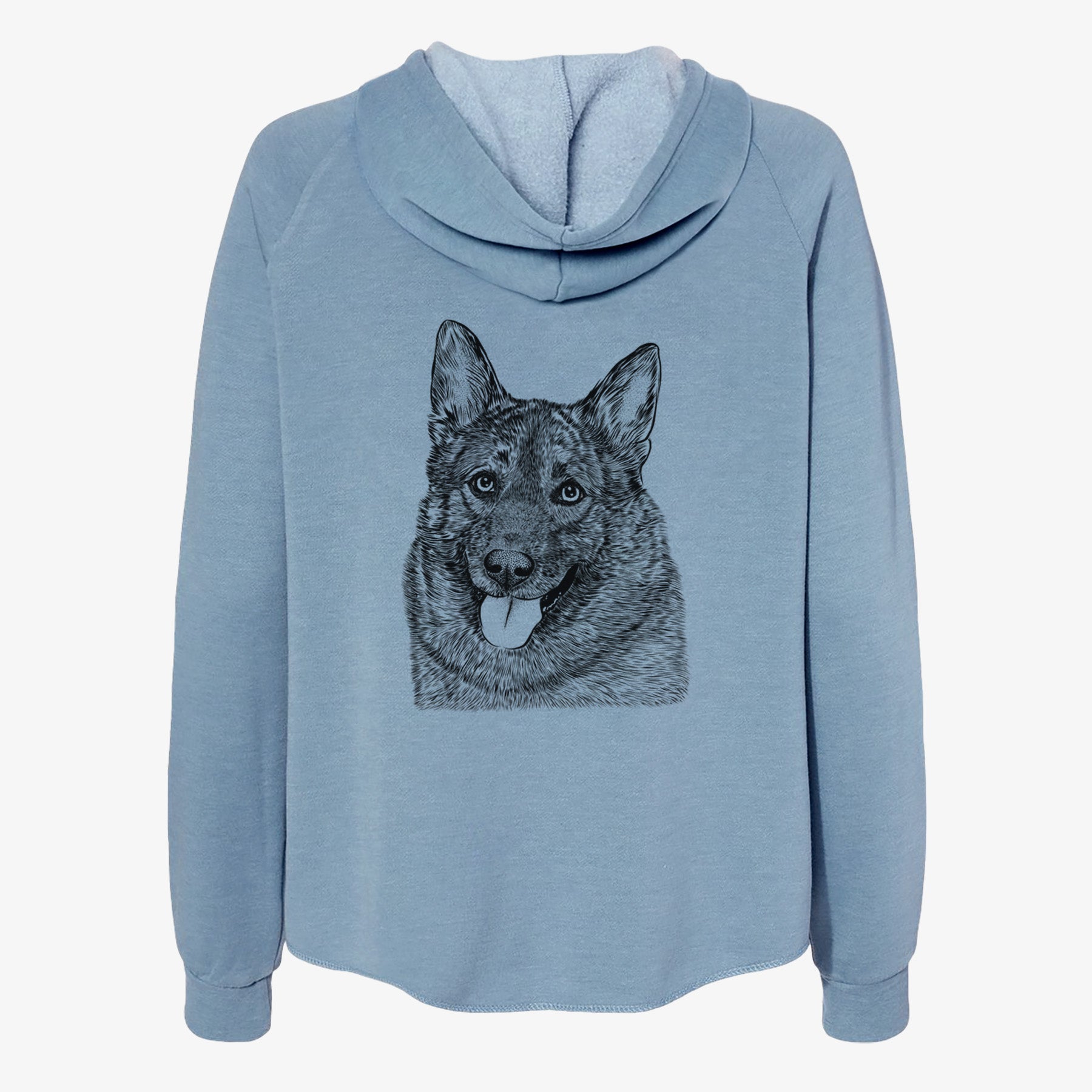 Kasia the Norwegian Elkhound - Women's Cali Wave Zip-Up Sweatshirt