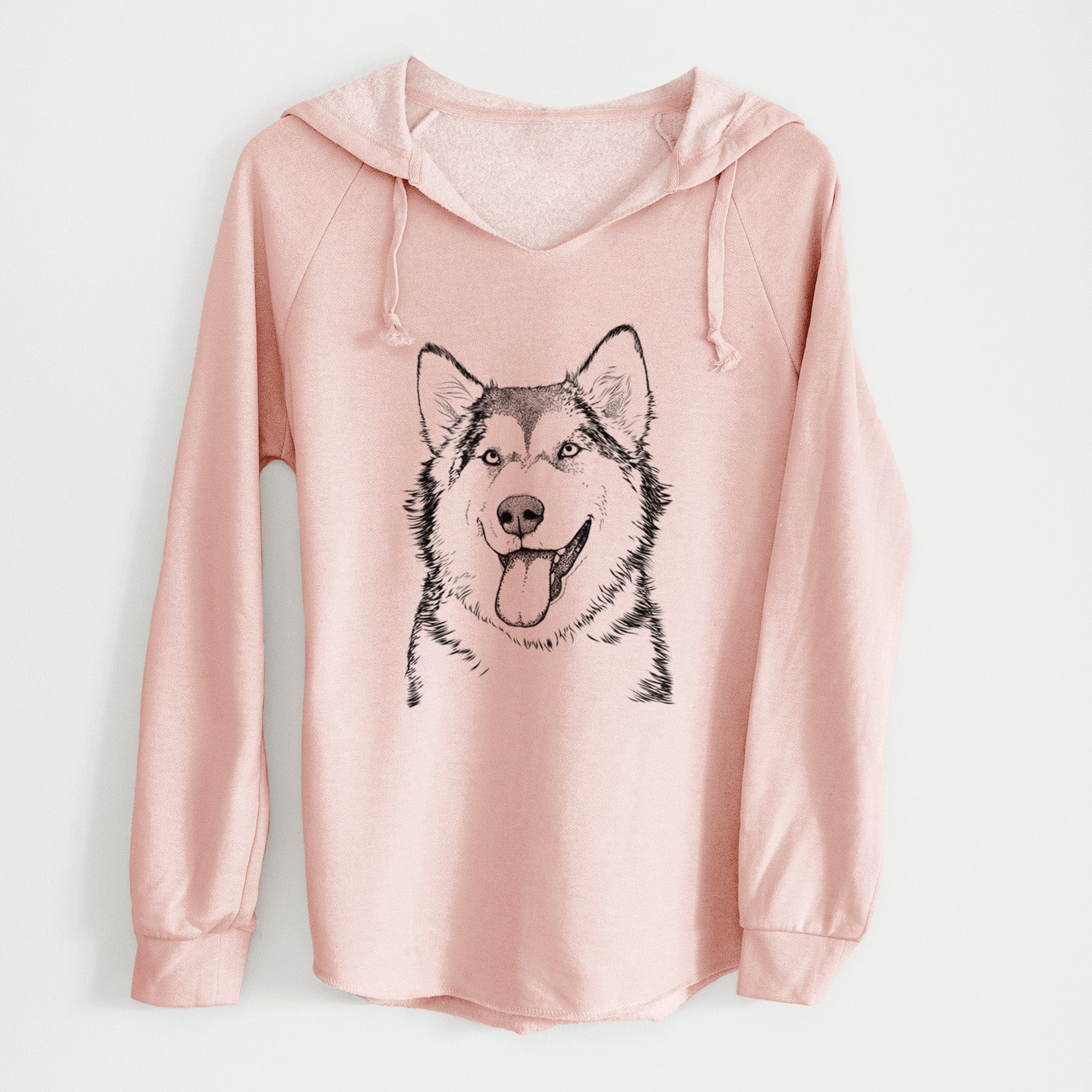 Bare Kaskae the Alaskan Malamute - Cali Wave Hooded Sweatshirt