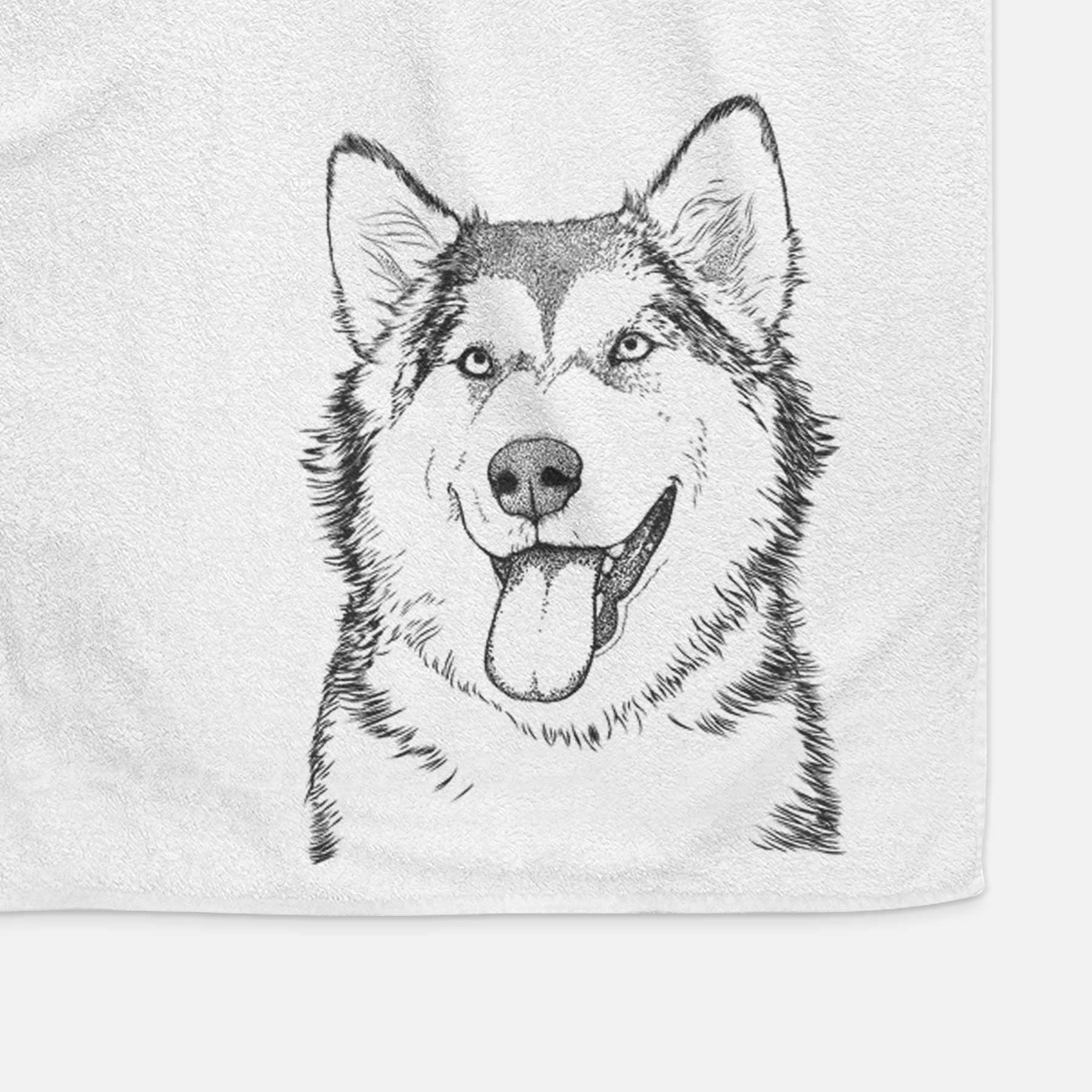 Kaskae the Alaskan Malamute Decorative Hand Towel