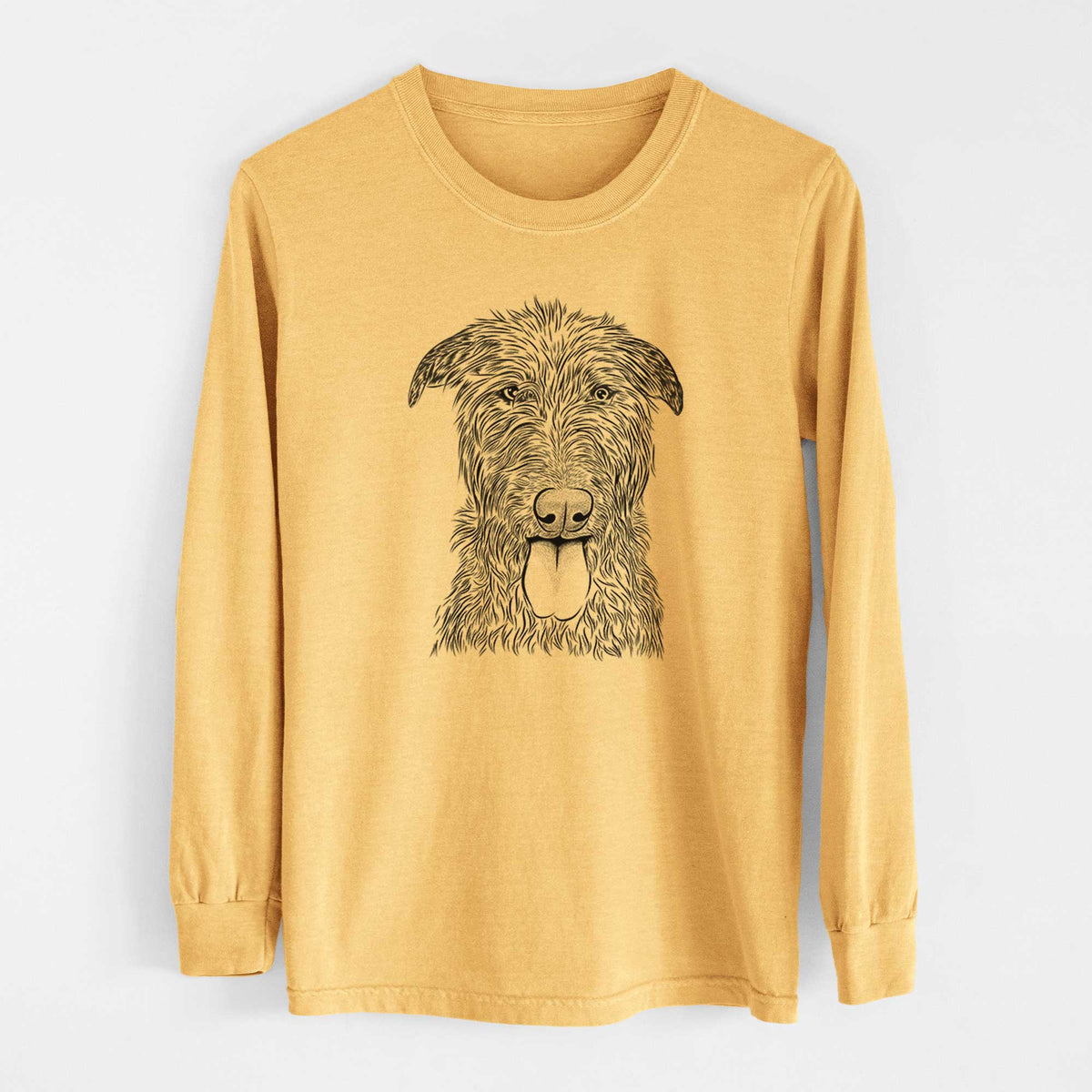Bare Keeva the Irish Wolfhound - Heavyweight 100% Cotton Long Sleeve