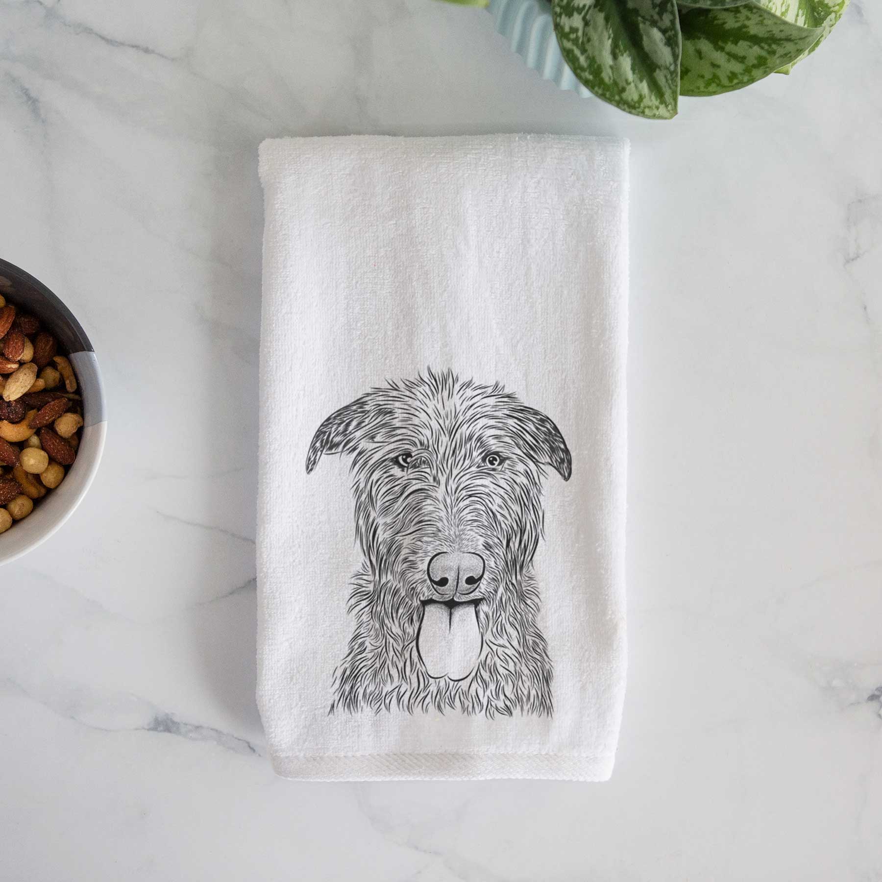 Keeva the Irish Wolfhound Decorative Hand Towel