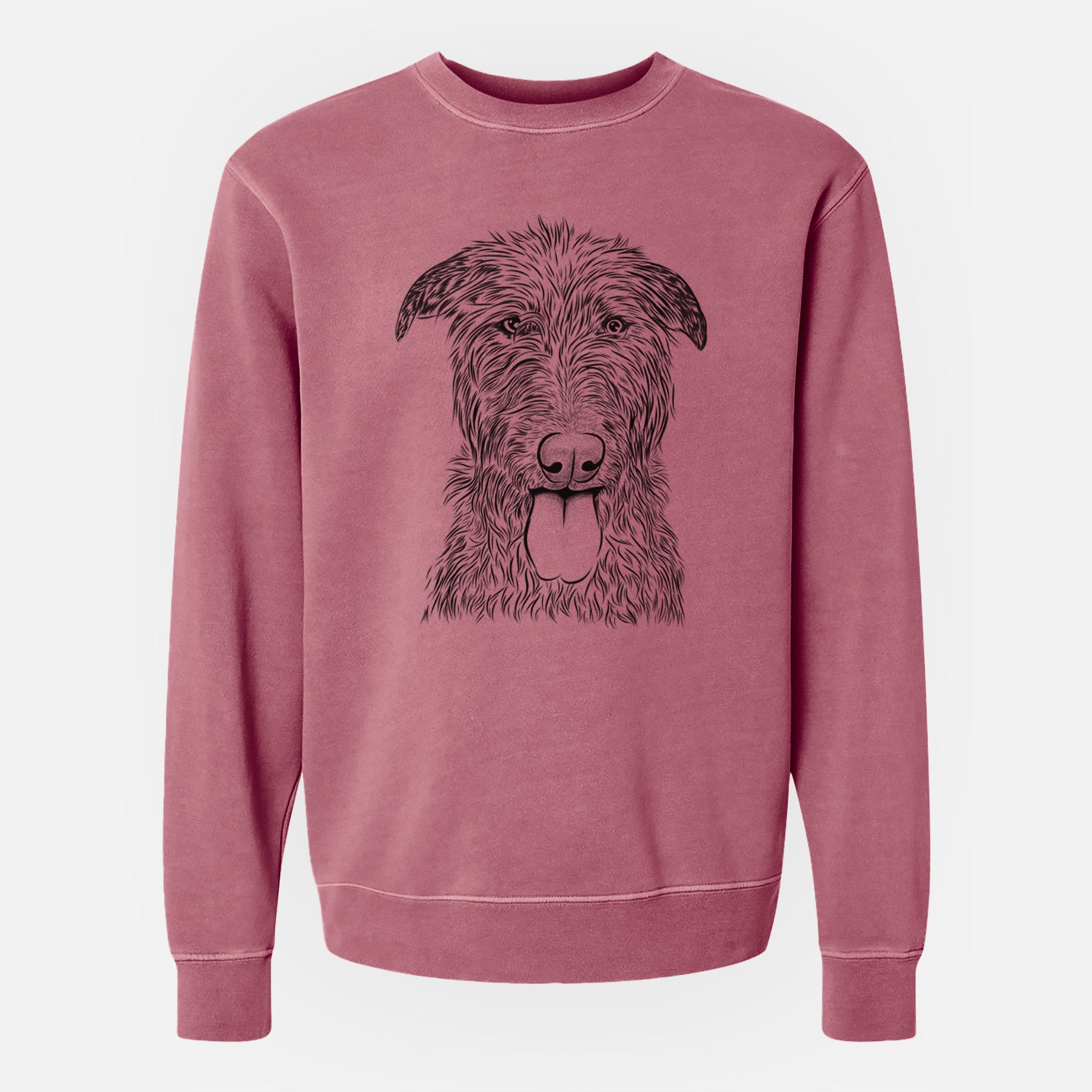 Bare Keeva the Irish Wolfhound - Unisex Pigment Dyed Crew Sweatshirt