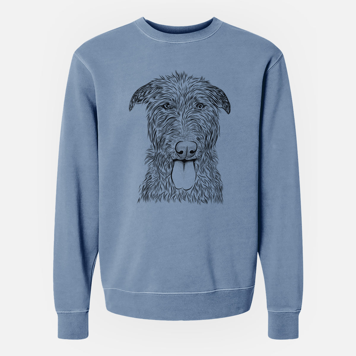 Bare Keeva the Irish Wolfhound - Unisex Pigment Dyed Crew Sweatshirt