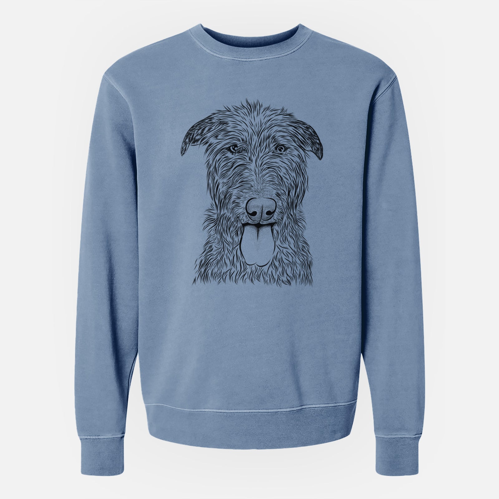 Bare Keeva the Irish Wolfhound - Unisex Pigment Dyed Crew Sweatshirt