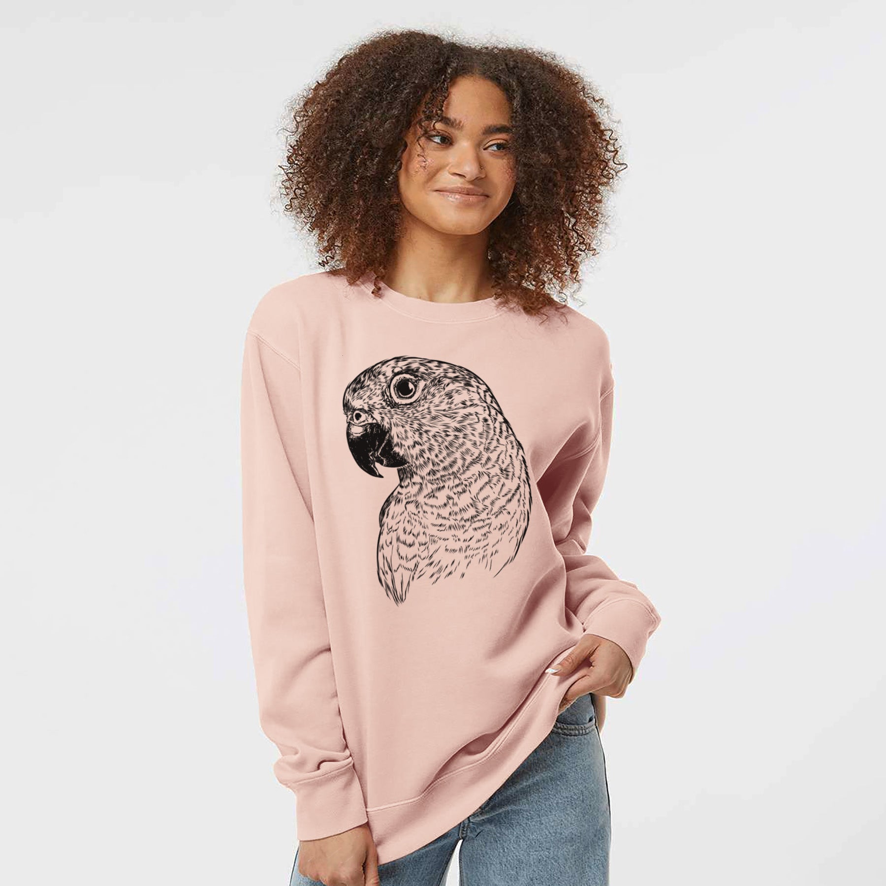 Bare Kelly the Conure - Unisex Pigment Dyed Crew Sweatshirt