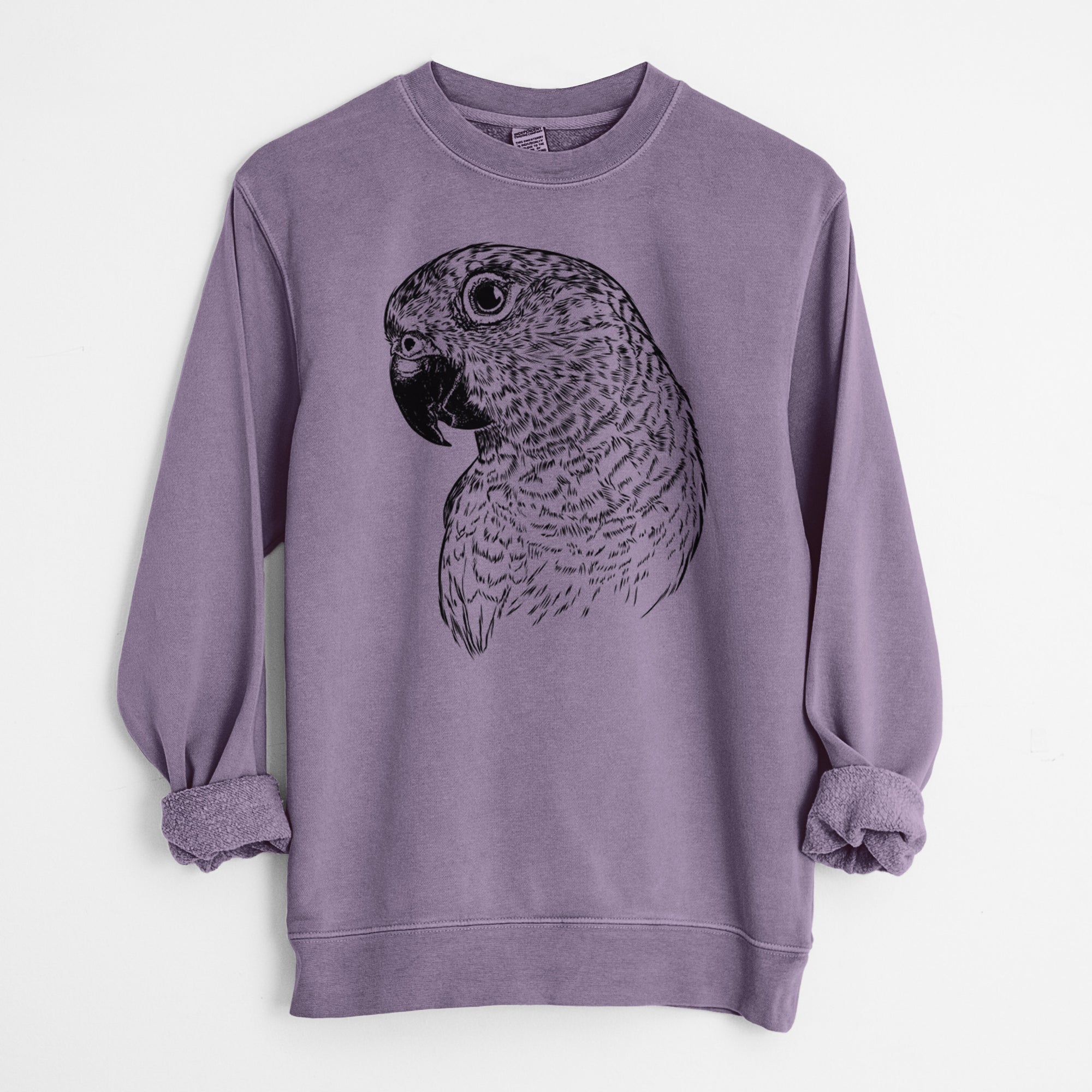 Bare Kelly the Conure - Unisex Pigment Dyed Crew Sweatshirt