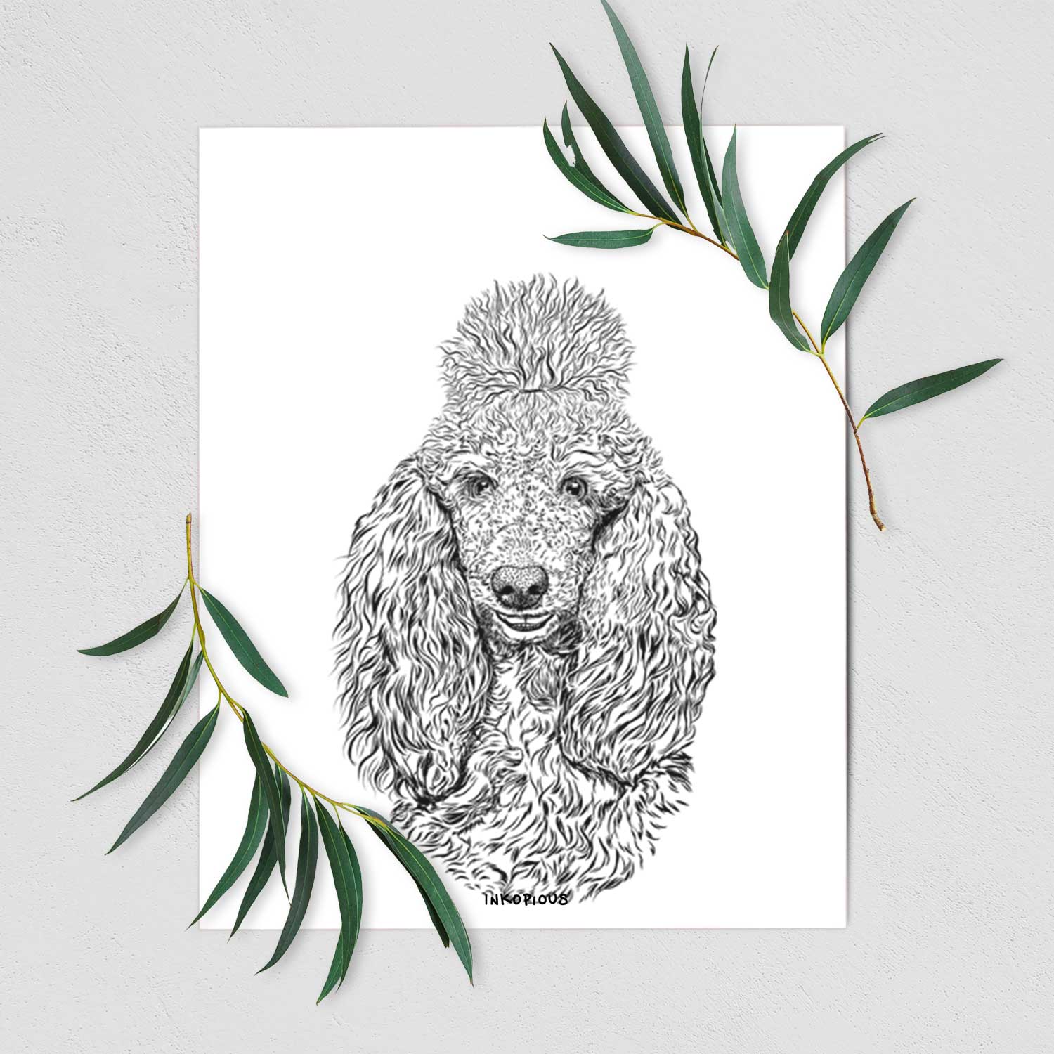 Kenna the Standard Poodle Art Print