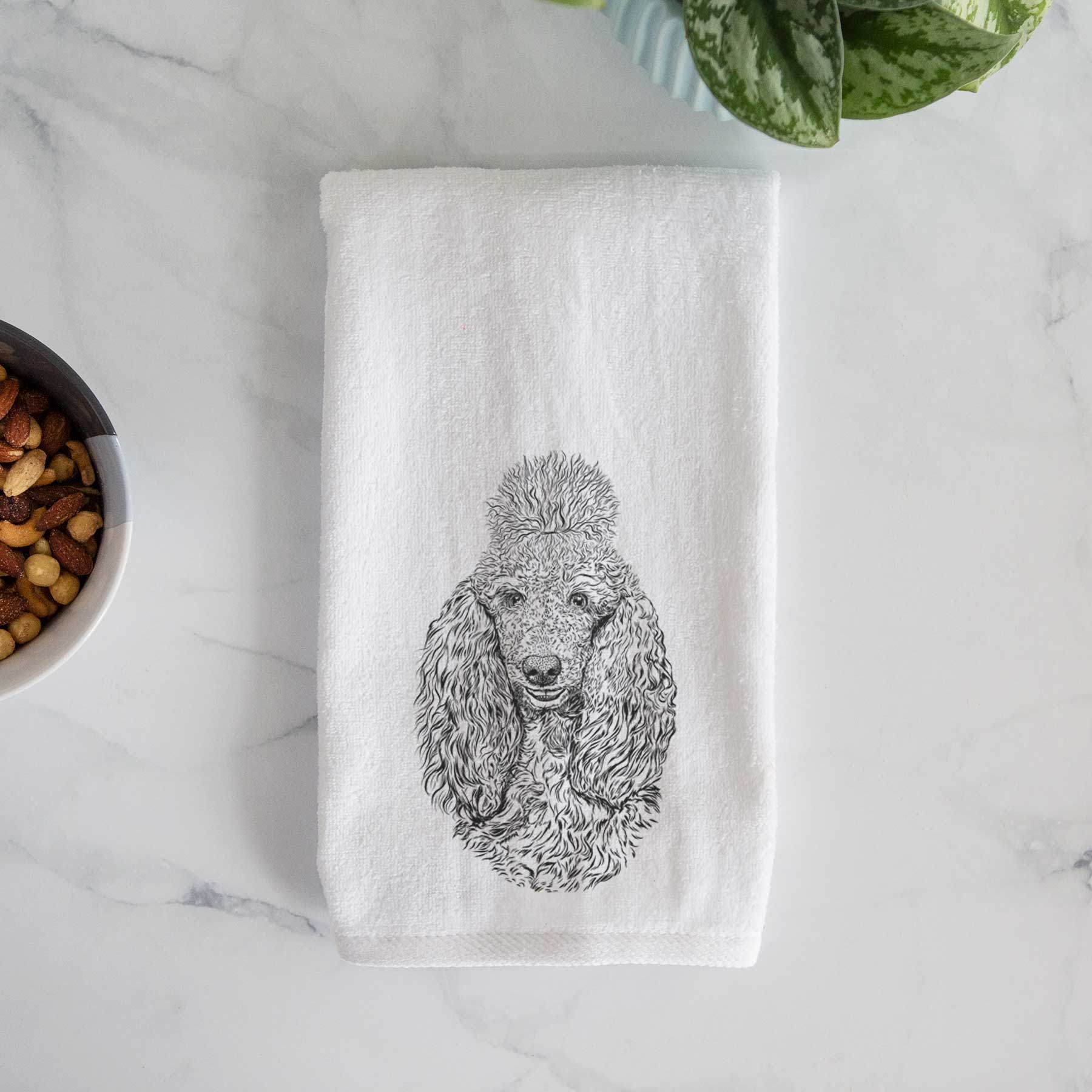 Kenna the Standard Poodle Decorative Hand Towel