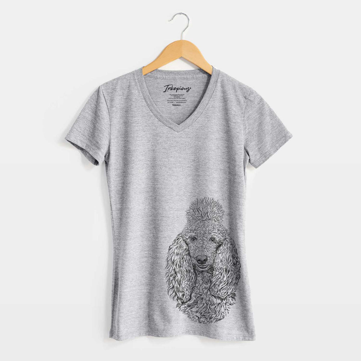 Bare Kenna the Standard Poodle - Women's V-neck Shirt