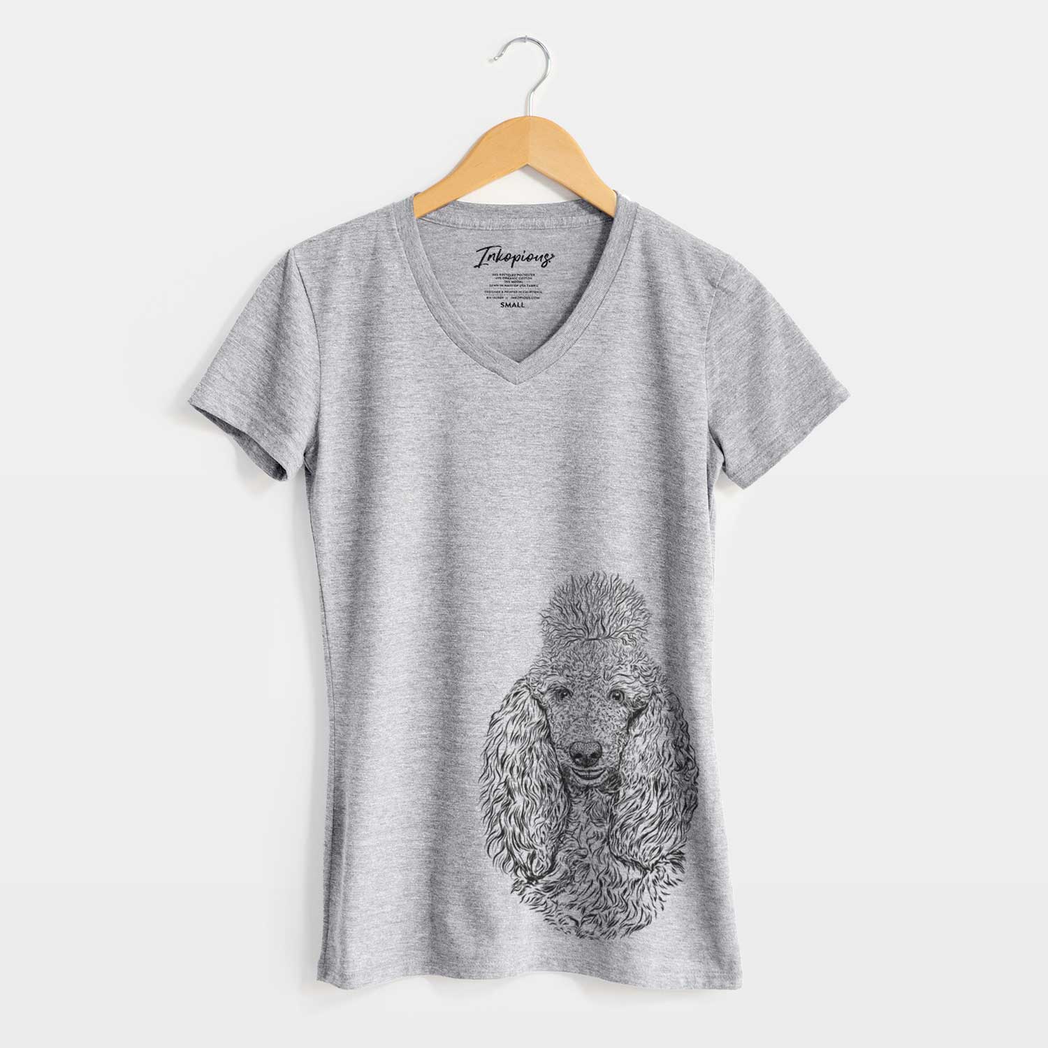 Bare Kenna the Standard Poodle - Women's V-neck Shirt