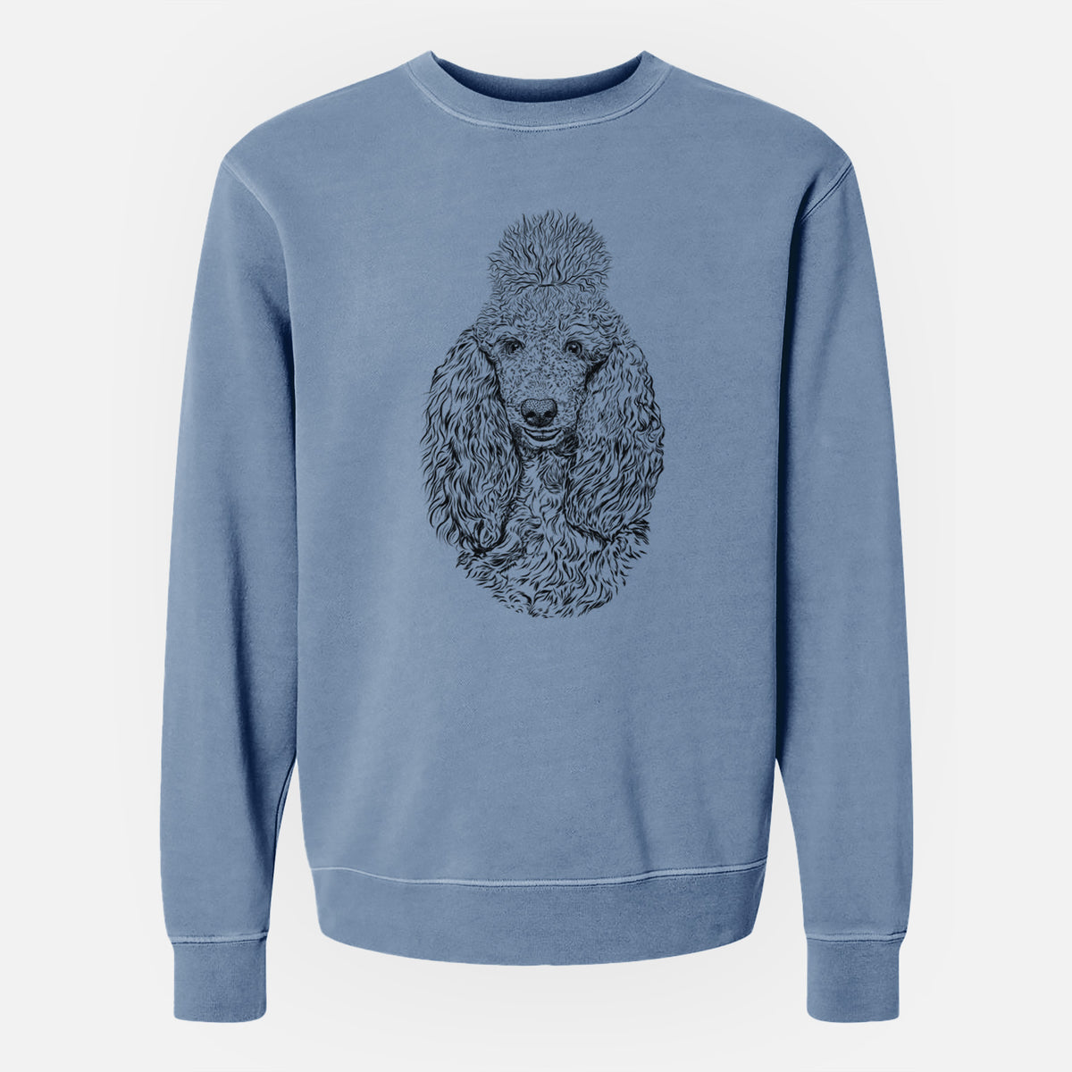 Bare Kenna the Standard Poodle - Unisex Pigment Dyed Crew Sweatshirt