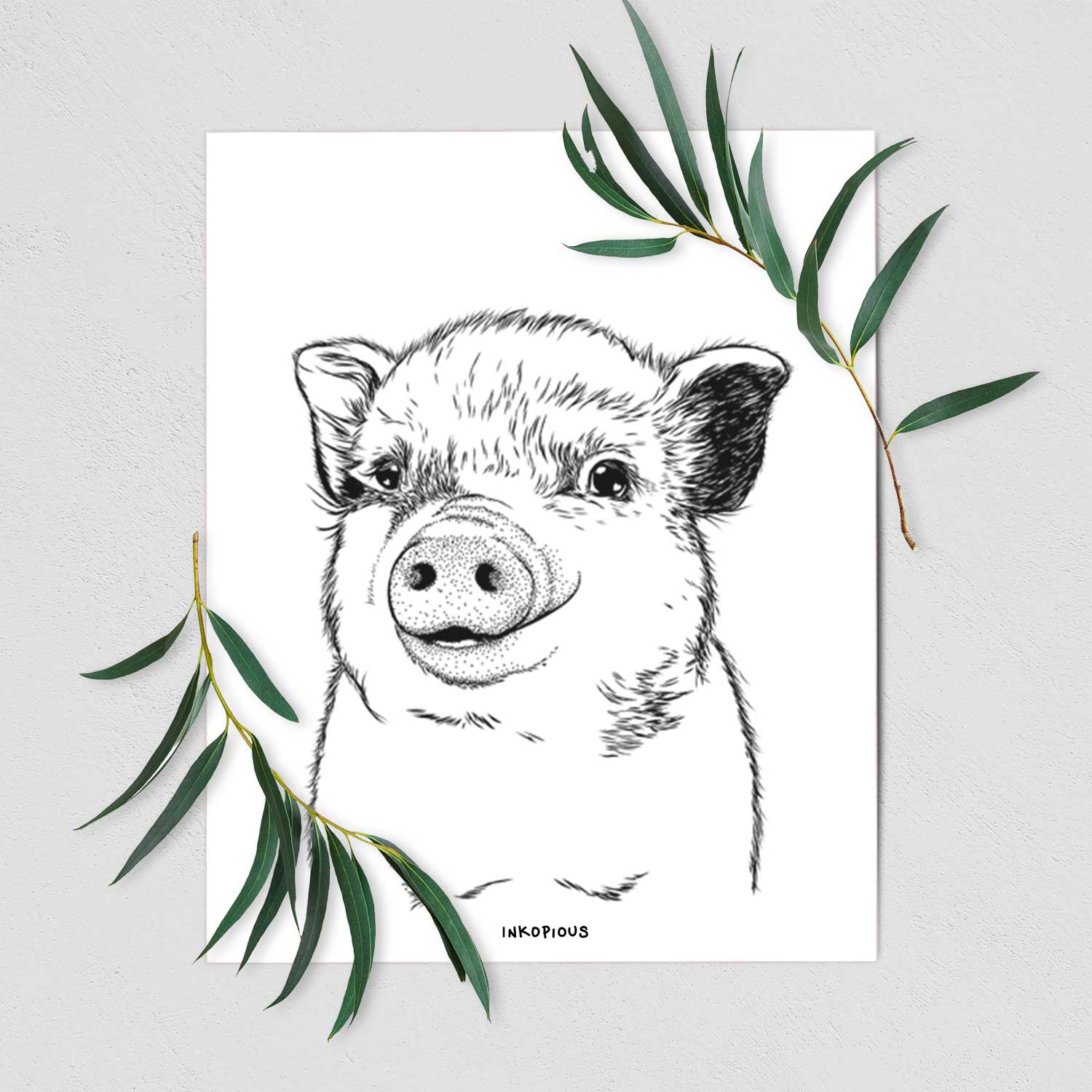 Kevin the Spotted Pig Art Print