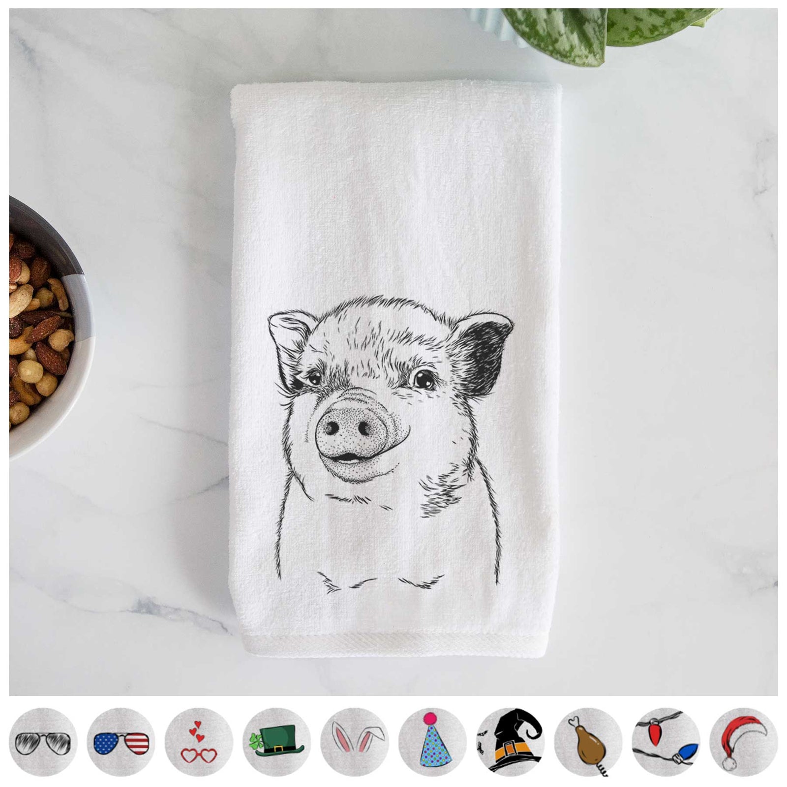 Kevin the Spotted Pig Decorative Hand Towel