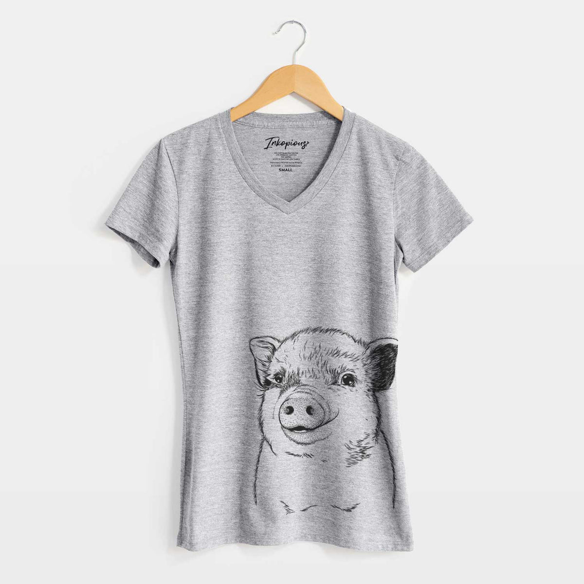 Bare Kevin the Spotted Pig - Women's V-neck Shirt