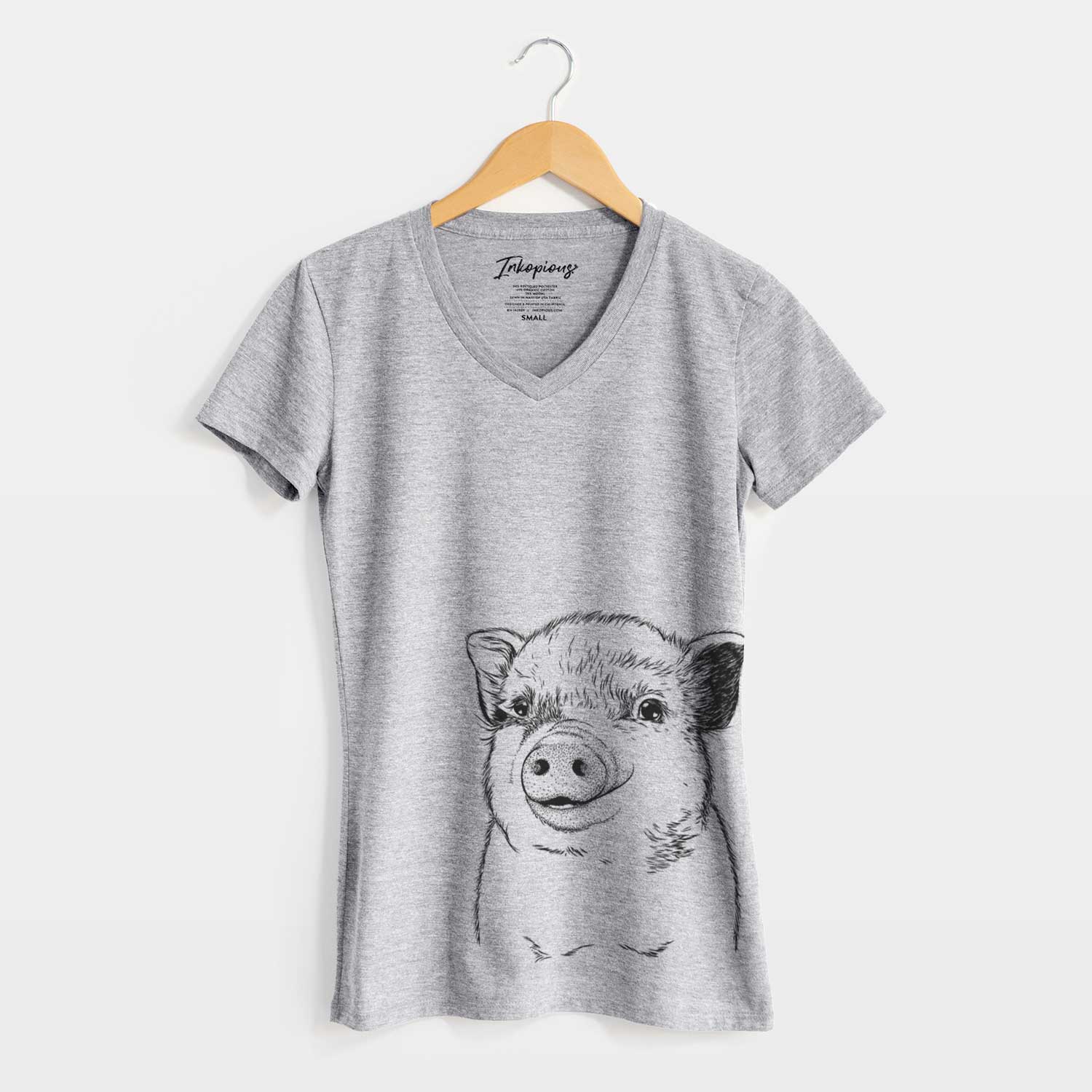 Bare Kevin the Spotted Pig - Women's V-neck Shirt