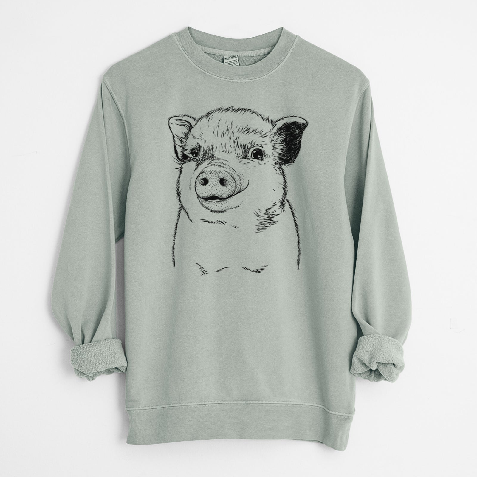 Bare Kevin the Spotted Pig - Unisex Pigment Dyed Crew Sweatshirt