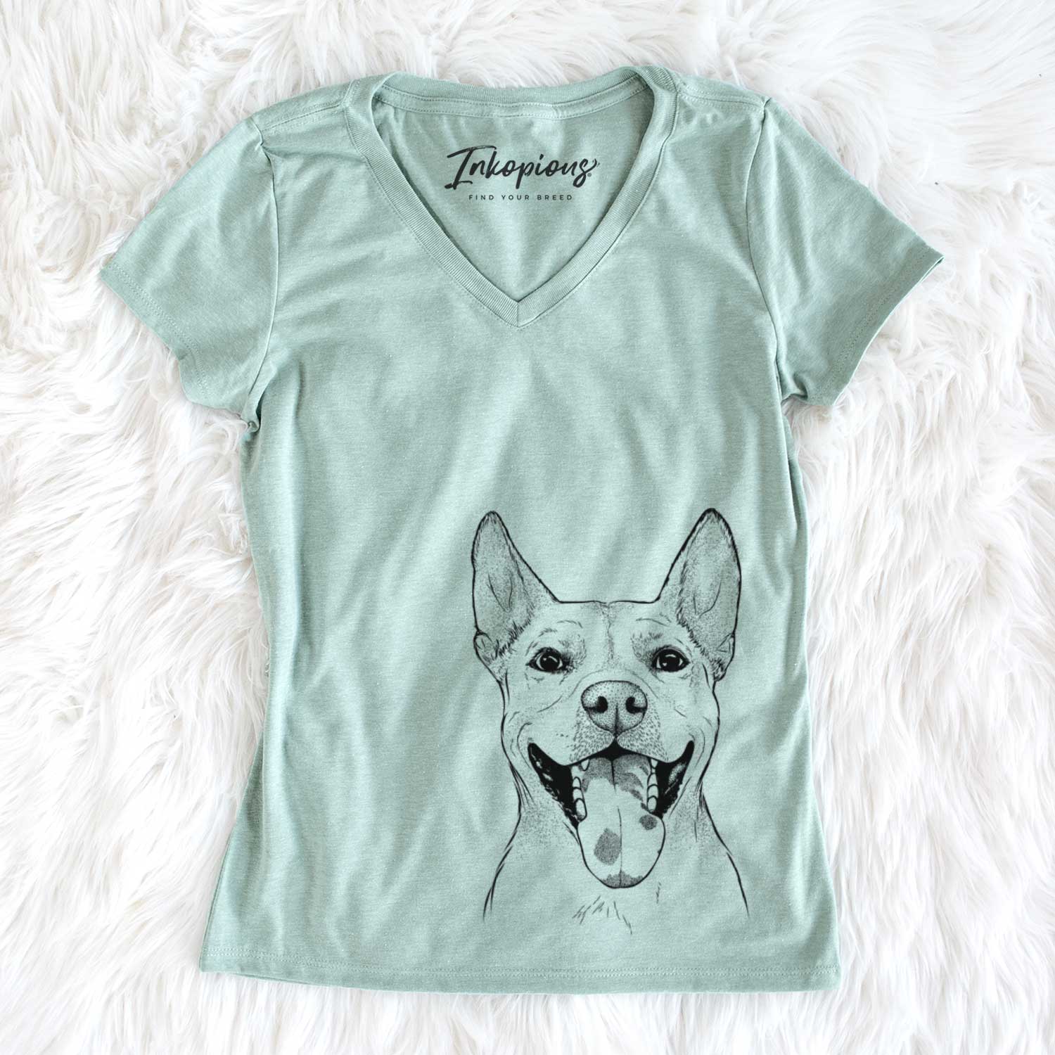 Bare Khaleesi the Carolina Dog - Women's V-neck Shirt