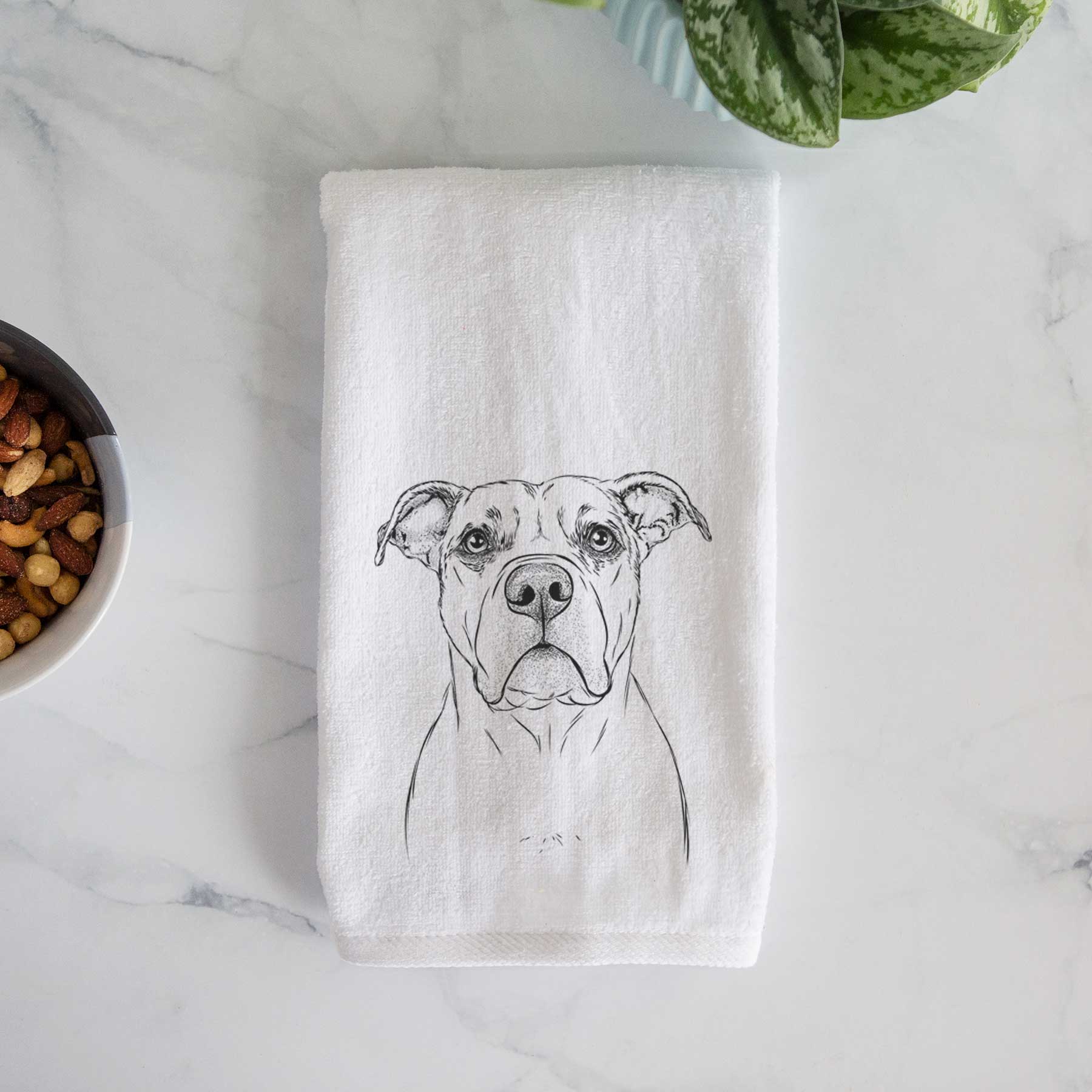 KiaOra the Pitbull Mix Decorative Hand Towel