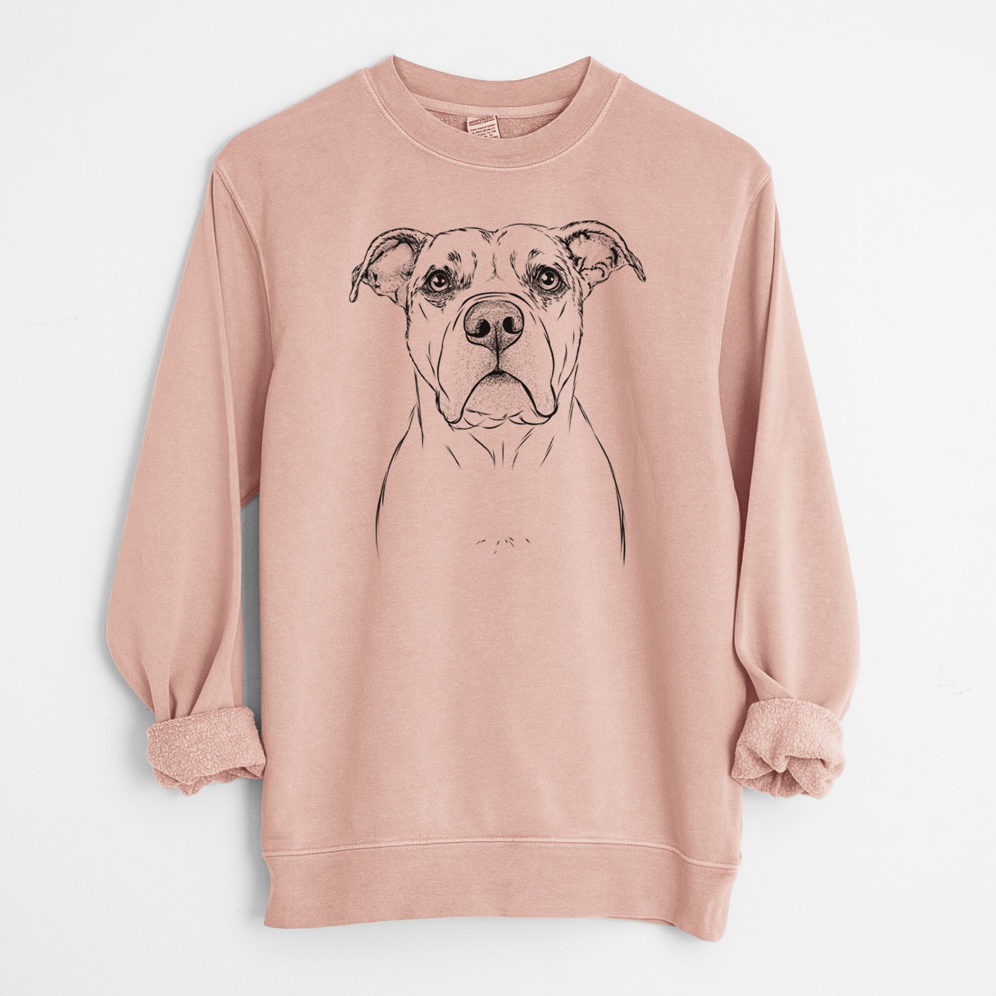 Bare KiaOra the Pitbull Mix - Unisex Pigment Dyed Crew Sweatshirt