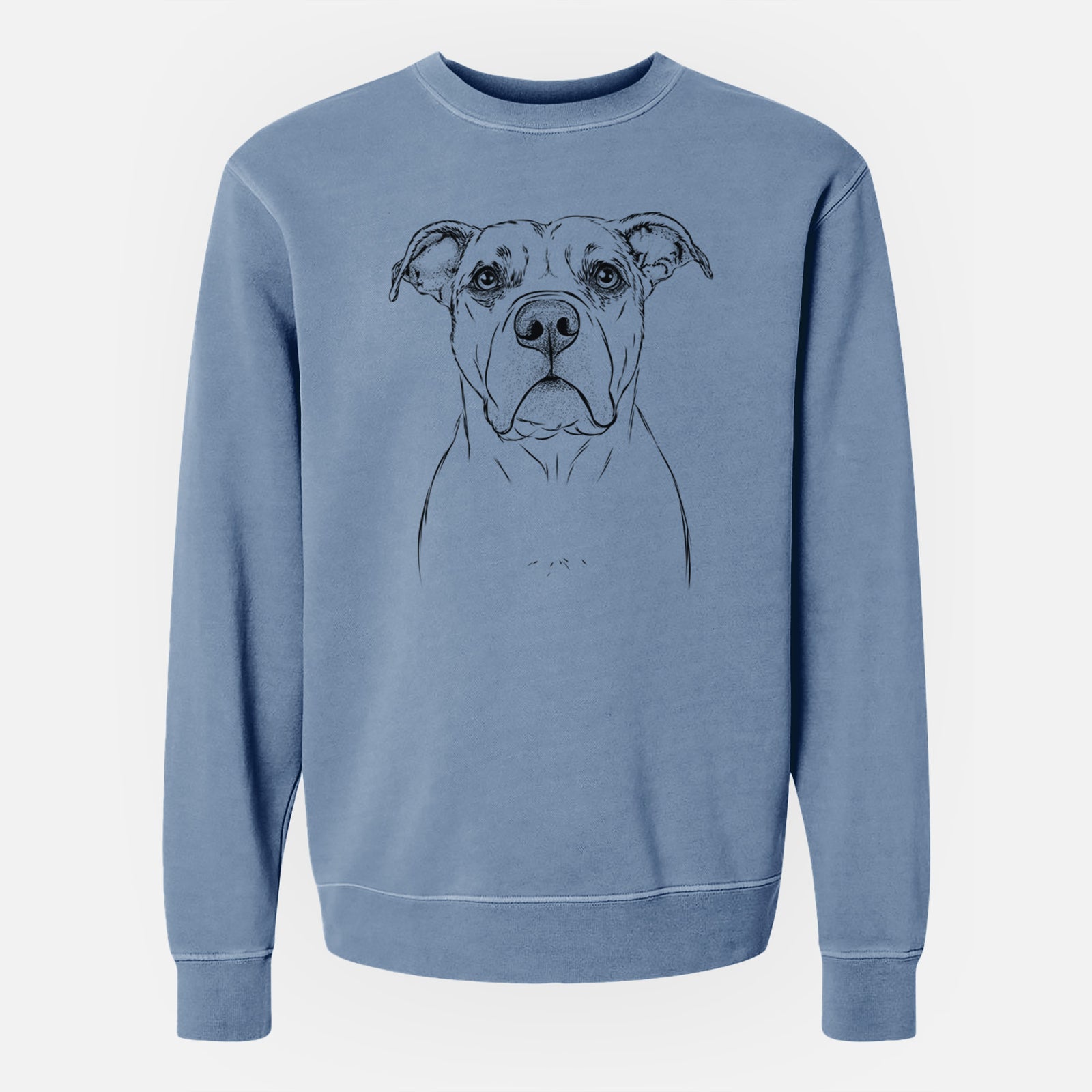 Bare KiaOra the Pitbull Mix - Unisex Pigment Dyed Crew Sweatshirt