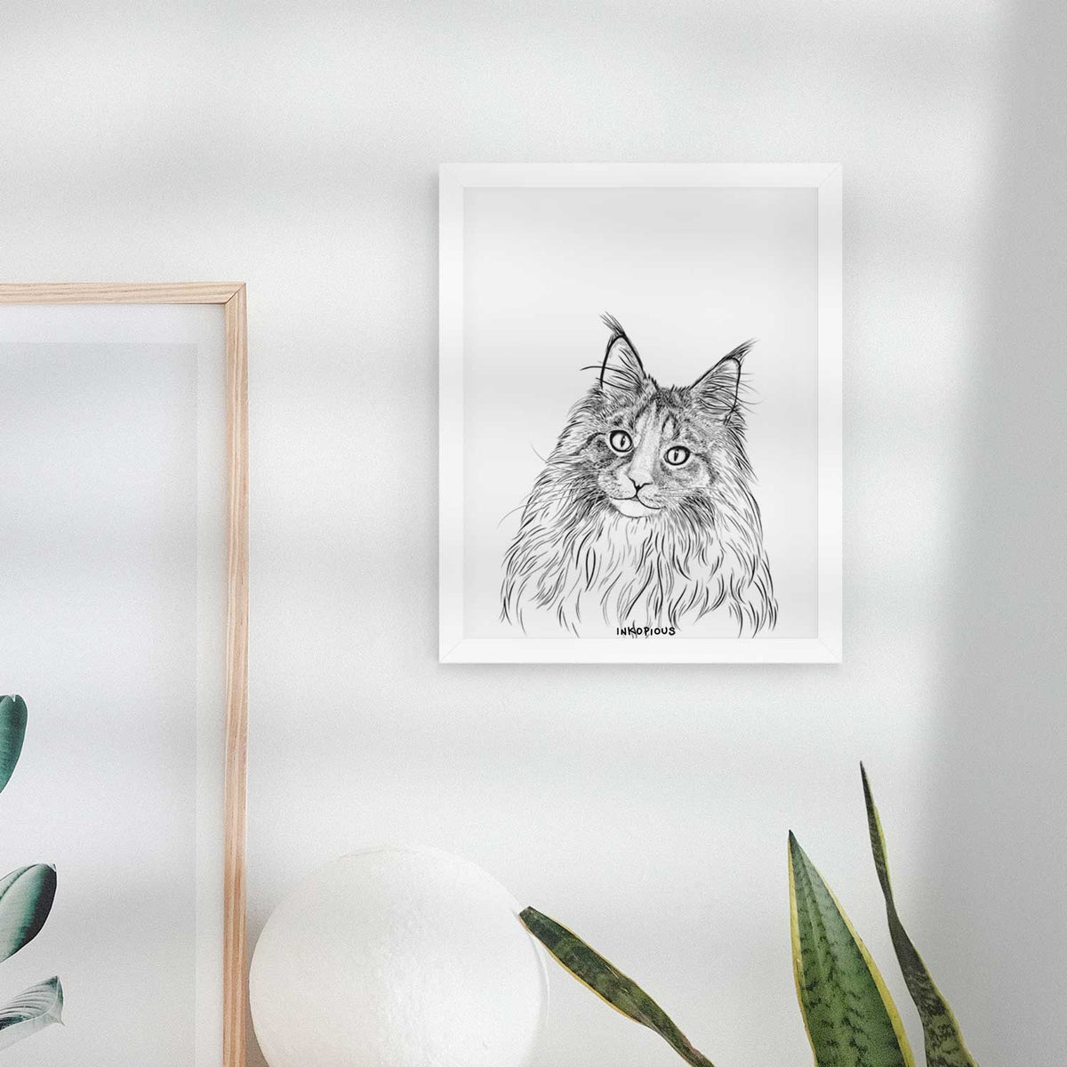 Kiki the Maine Coon Cat Art Print