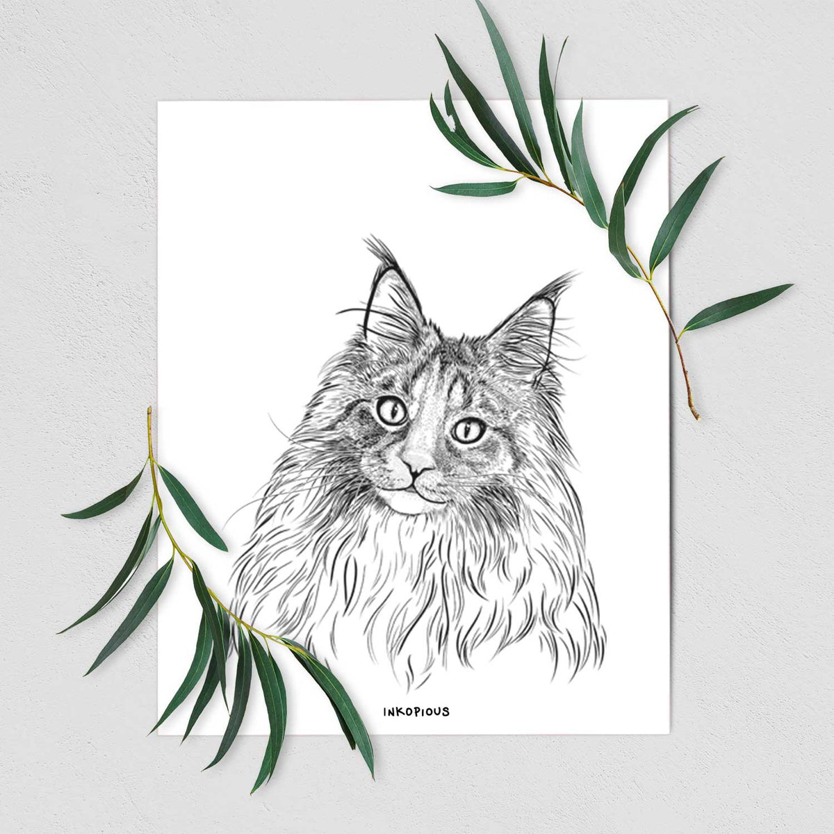 Kiki the Maine Coon Cat Art Print