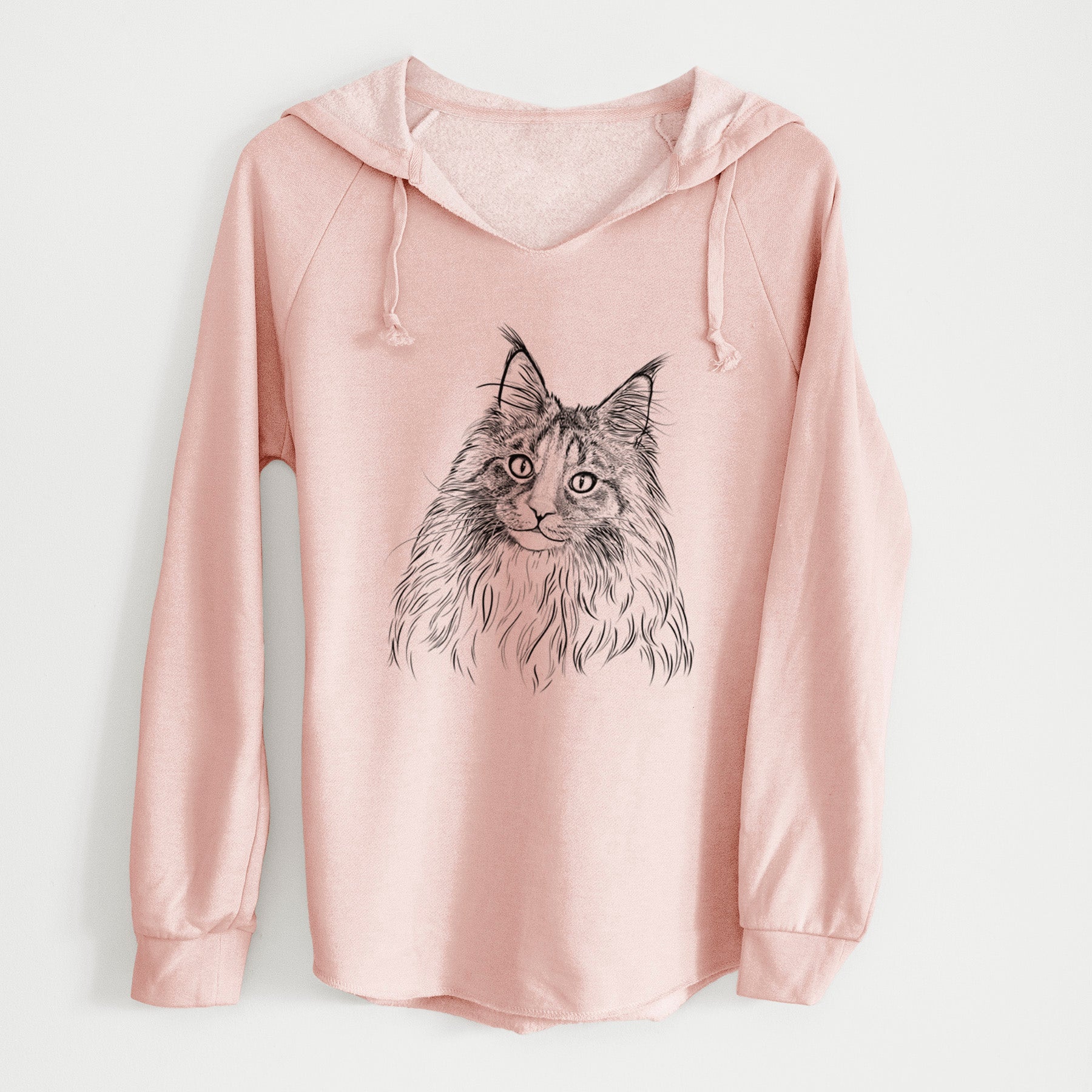 Bare Kiki the Maine Coon Cat - Cali Wave Hooded Sweatshirt