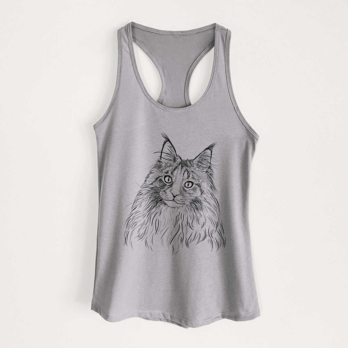 Kiki the Maine Coon Cat - Women&#39;s Racerback Tanktop